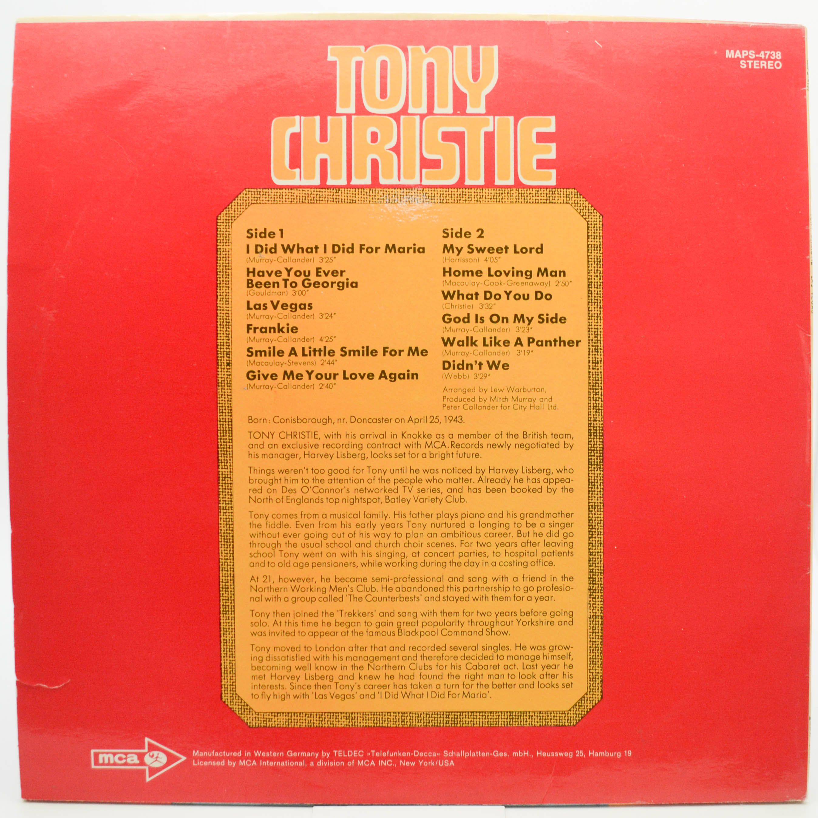 Виниловая пластинка Tony Christie — Las Vegas, 1971