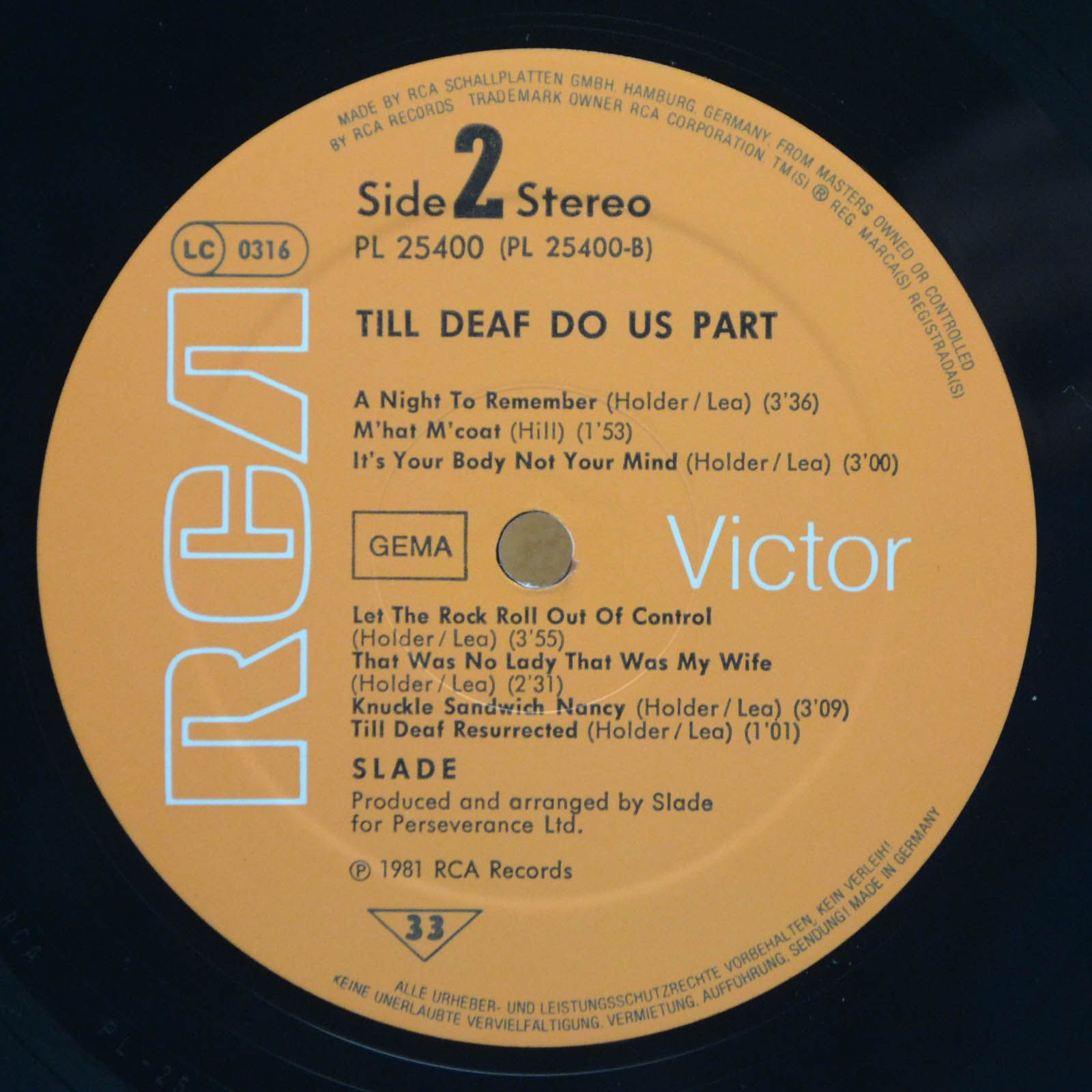 Slade — Till Deaf Do Us Part, 1981