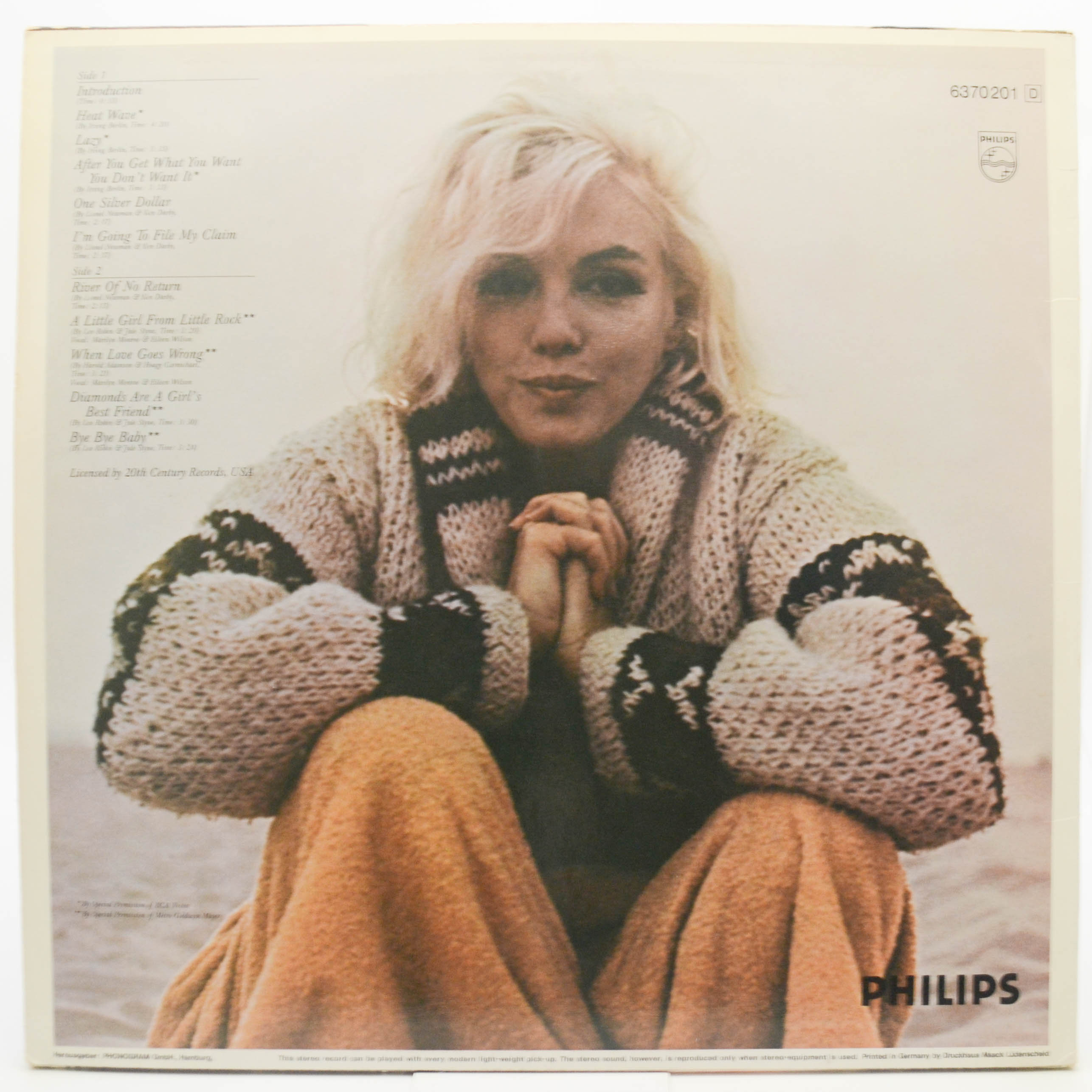 Виниловая пластинка Marilyn Monroe — Remember Marilyn (booklet), 1962
