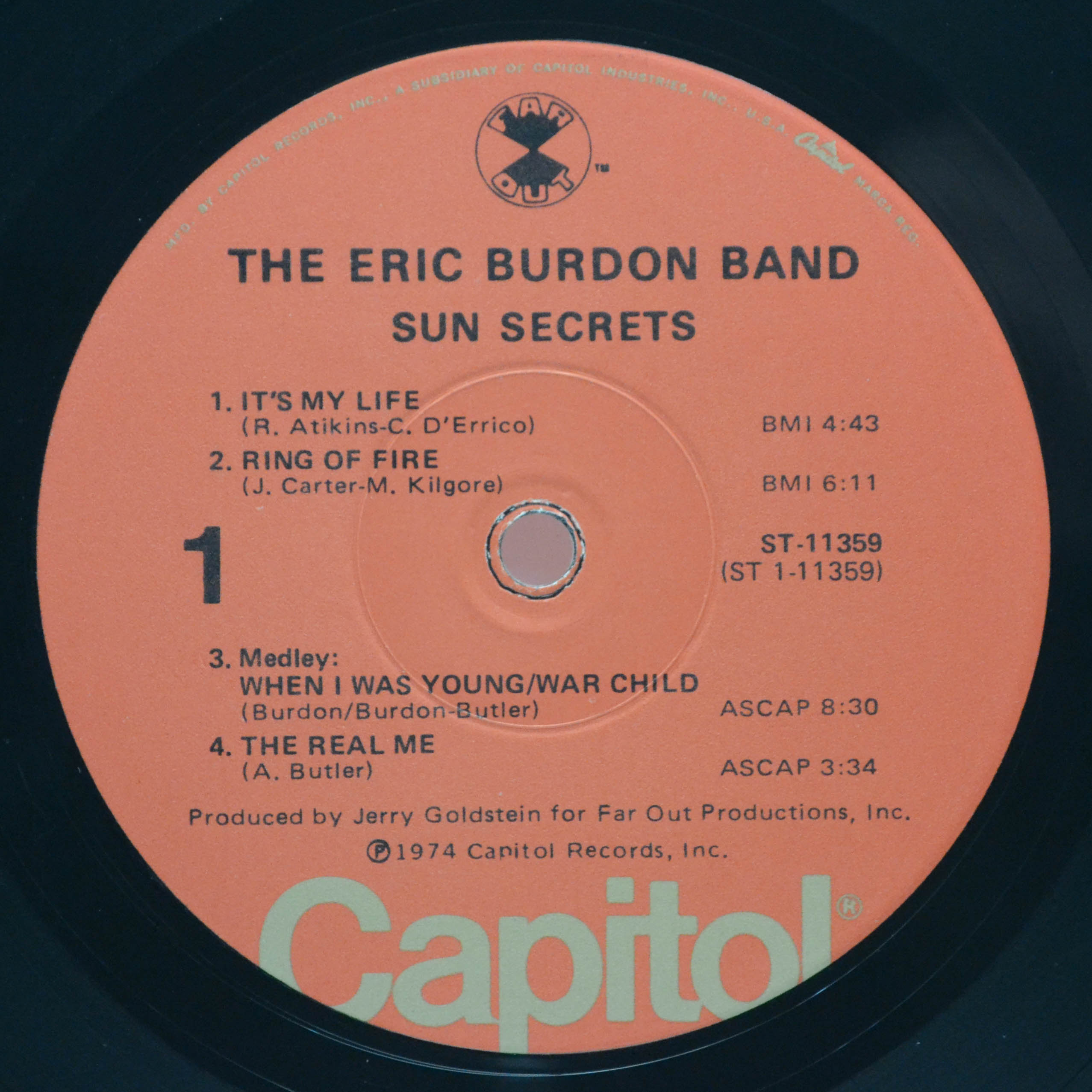 Виниловая пластинка Eric Burdon Band — Sun Secrets (USA), 1974