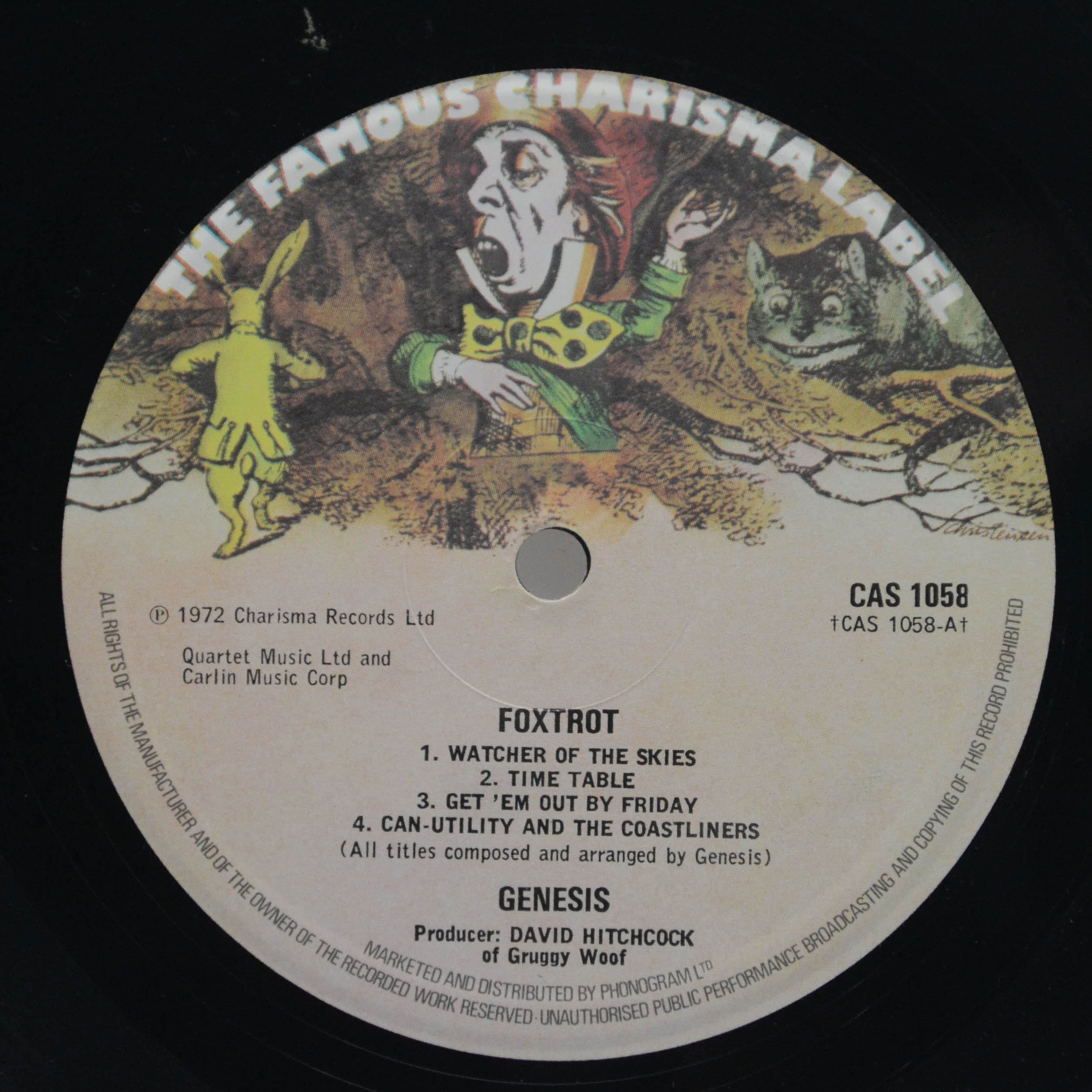 Виниловая пластинка Genesis — Foxtrot (UK), 1972