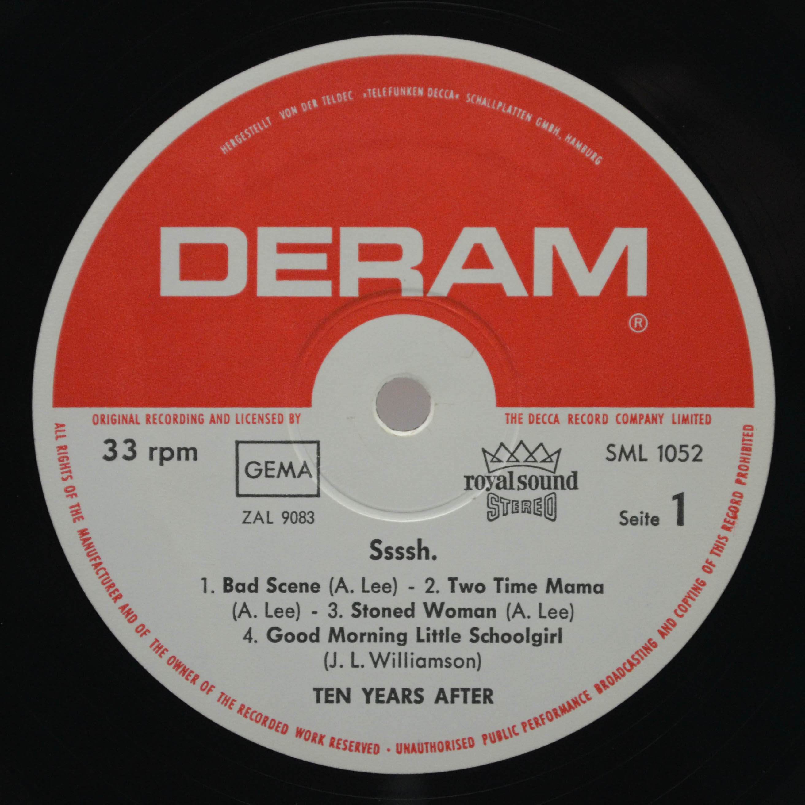 Виниловая пластинка Ten Years After — Ssssh., 1969