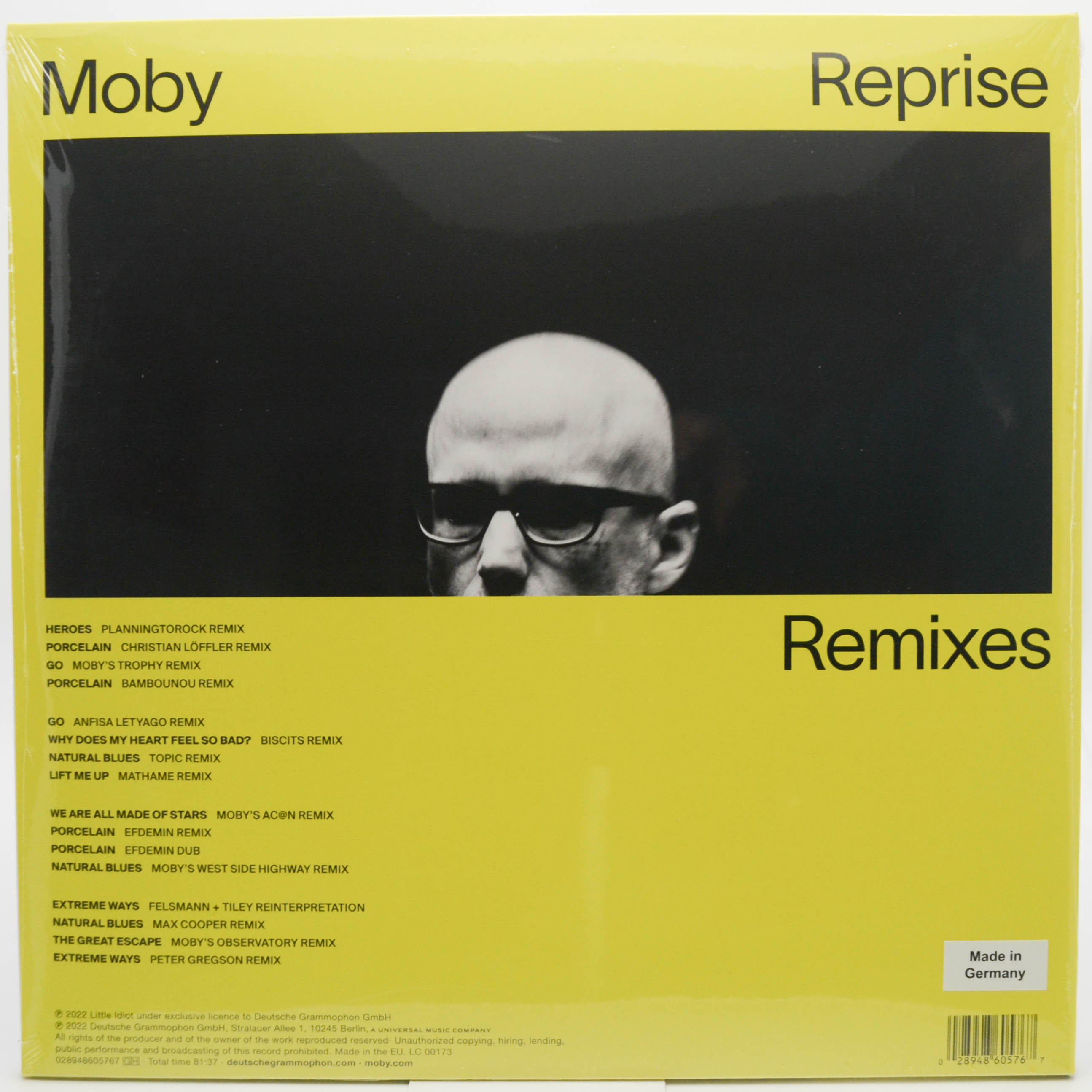 Виниловая пластинка Moby — Reprise Remixes (2LP), 2022