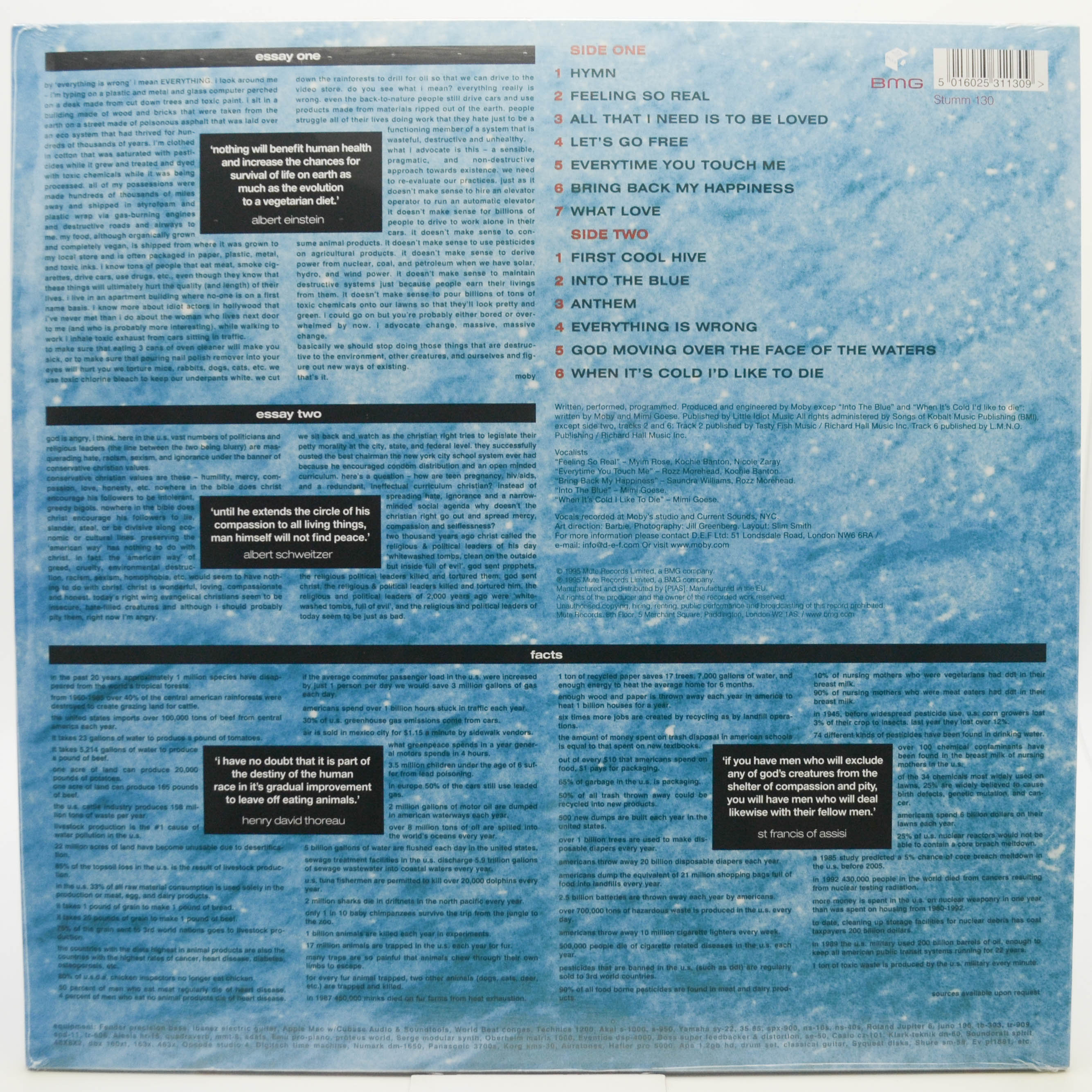 Виниловая пластинка Moby — Everything Is Wrong (UK), 1995