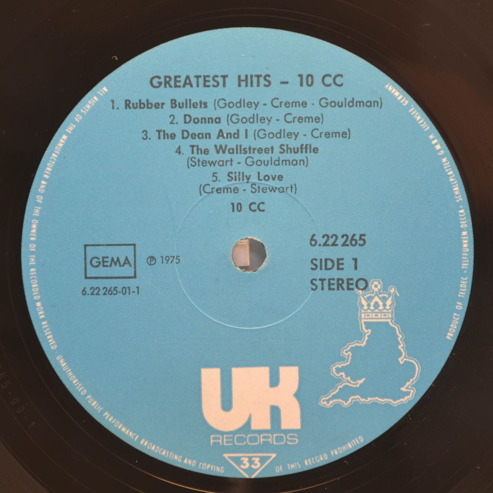 Виниловая пластинка 10cc — 100cc Greatest Hits Of 10cc, 1975