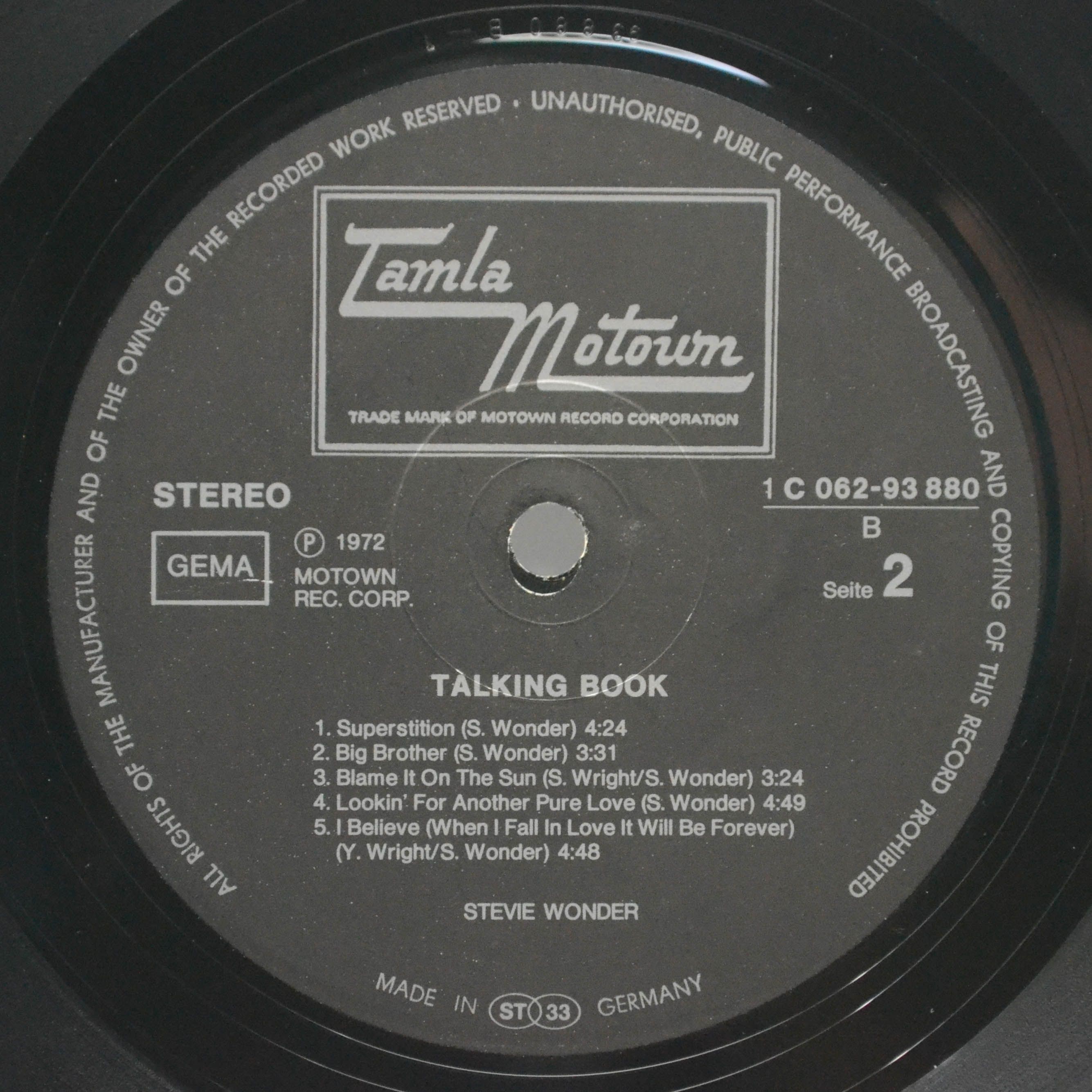 Виниловая пластинка Stevie Wonder — Talking Book, 1972