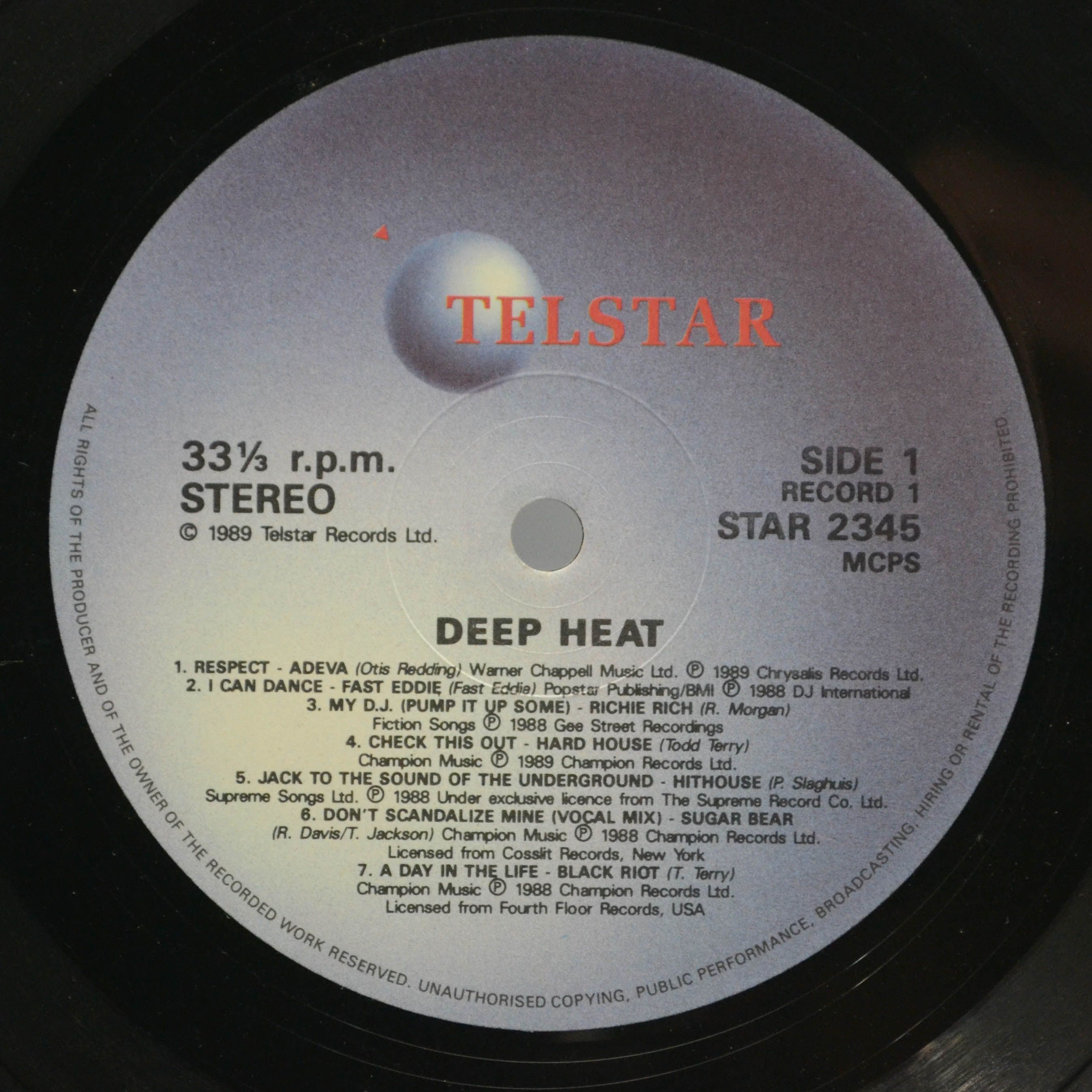 Various — Deep Heat (2LP, UK), 1989