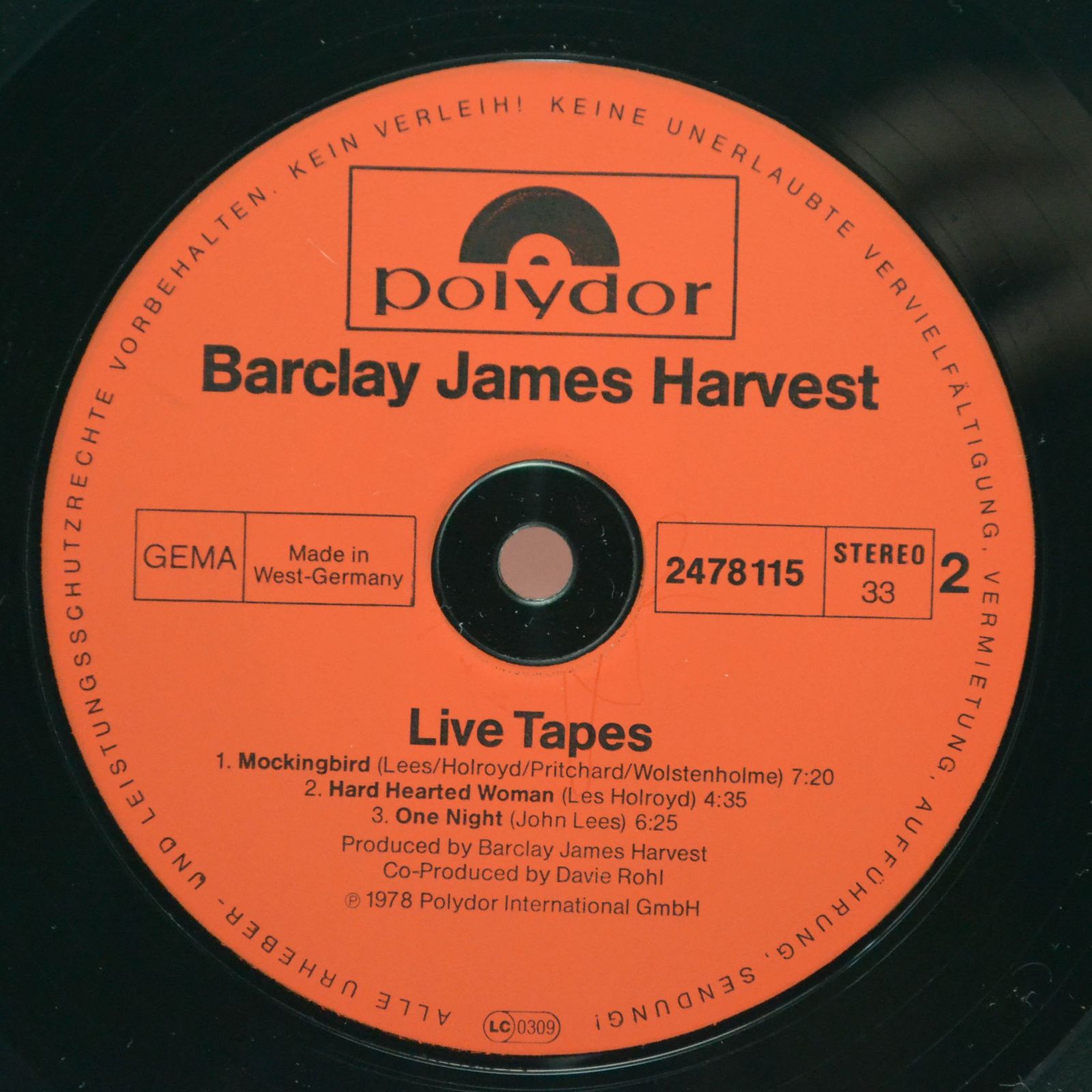 Виниловая пластинка Barclay James Harvest — Live Tapes (2LP), 1978