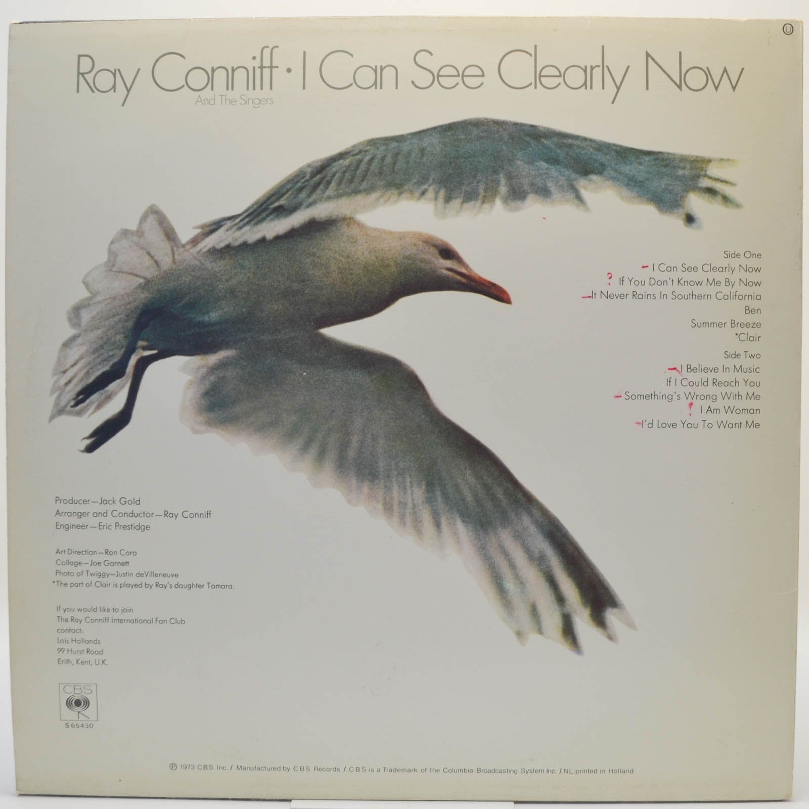 Виниловая пластинка Ray Conniff — I Can See Clearly Now, 1973