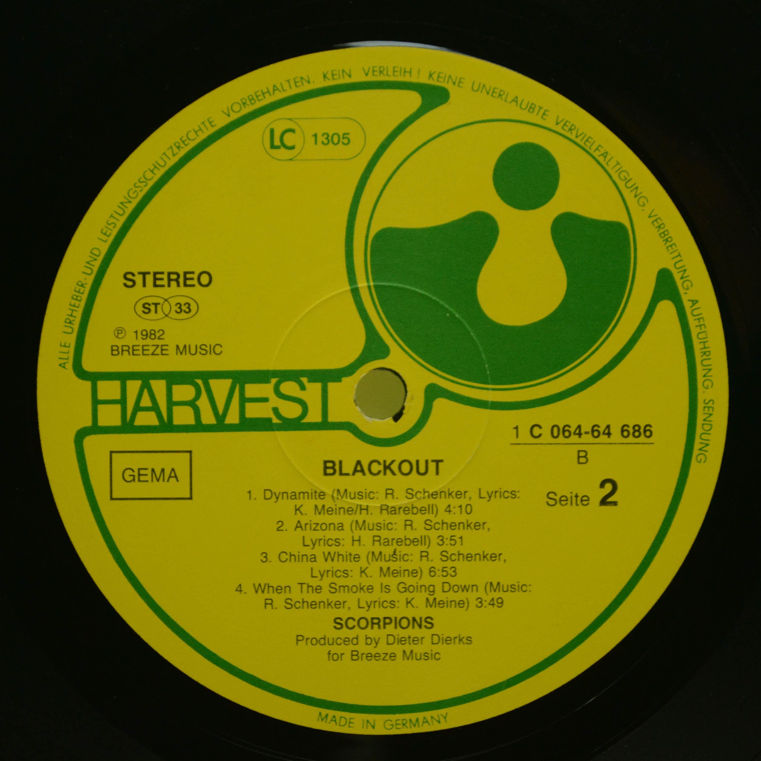 Виниловая пластинка Scorpions — Blackout, 1982