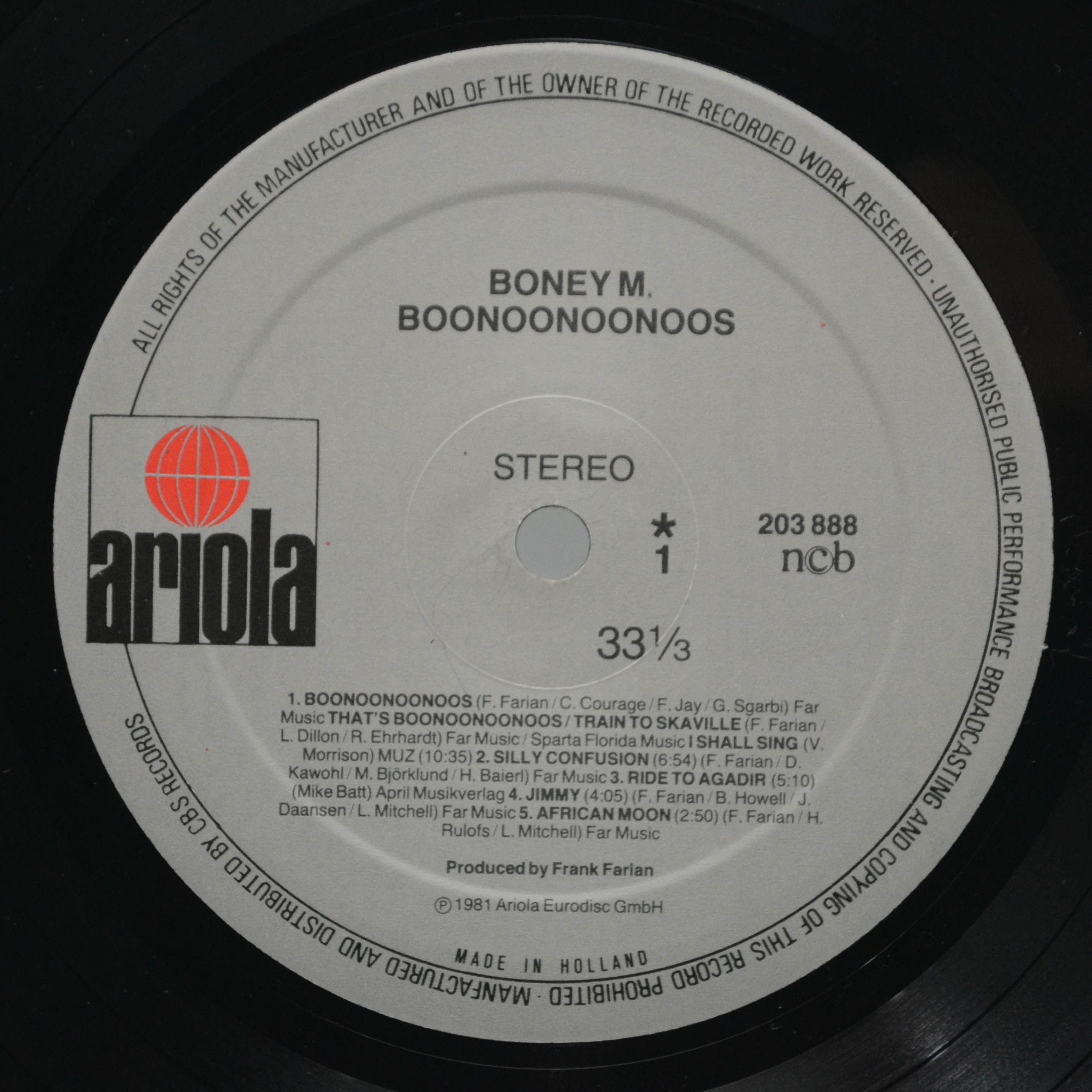 Boney M. — Boonoonoonoos (poster), 1981