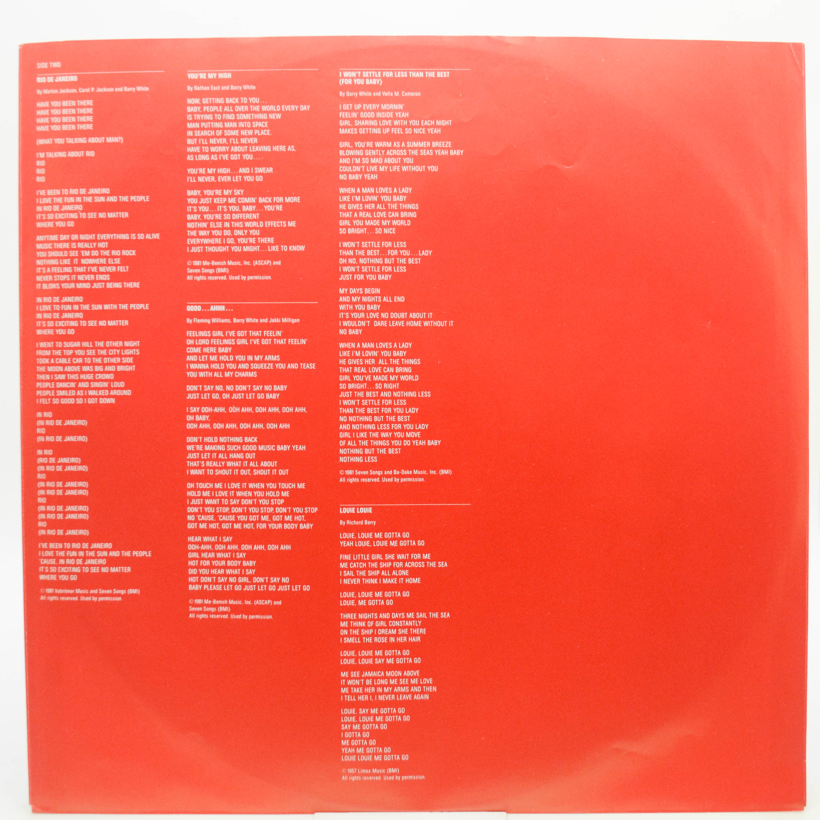 Barry White — Beware!, 1981