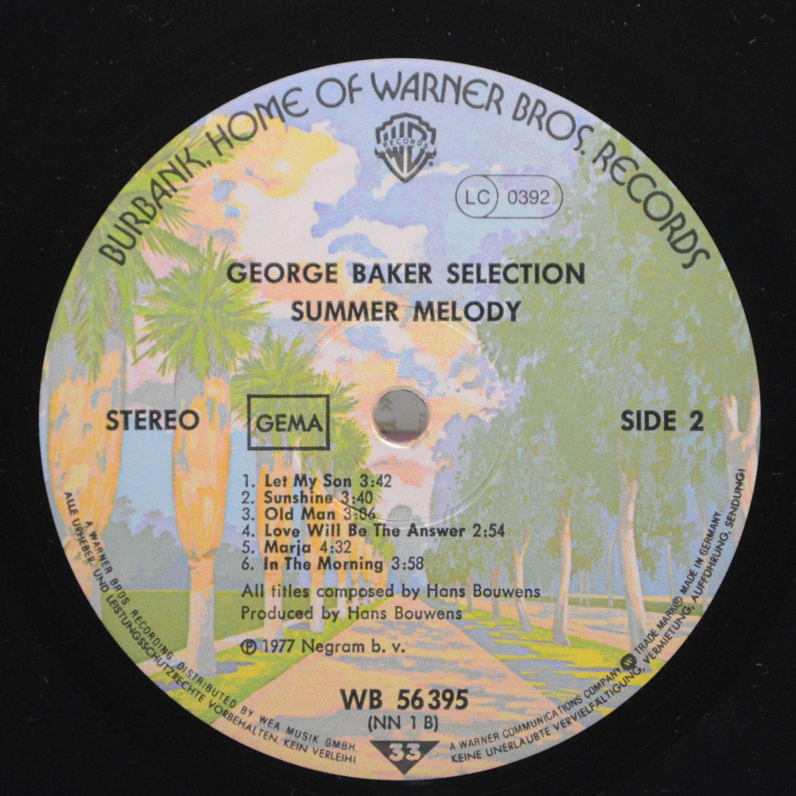 Виниловая пластинка George Baker Selection — Summer Melody, 1977
