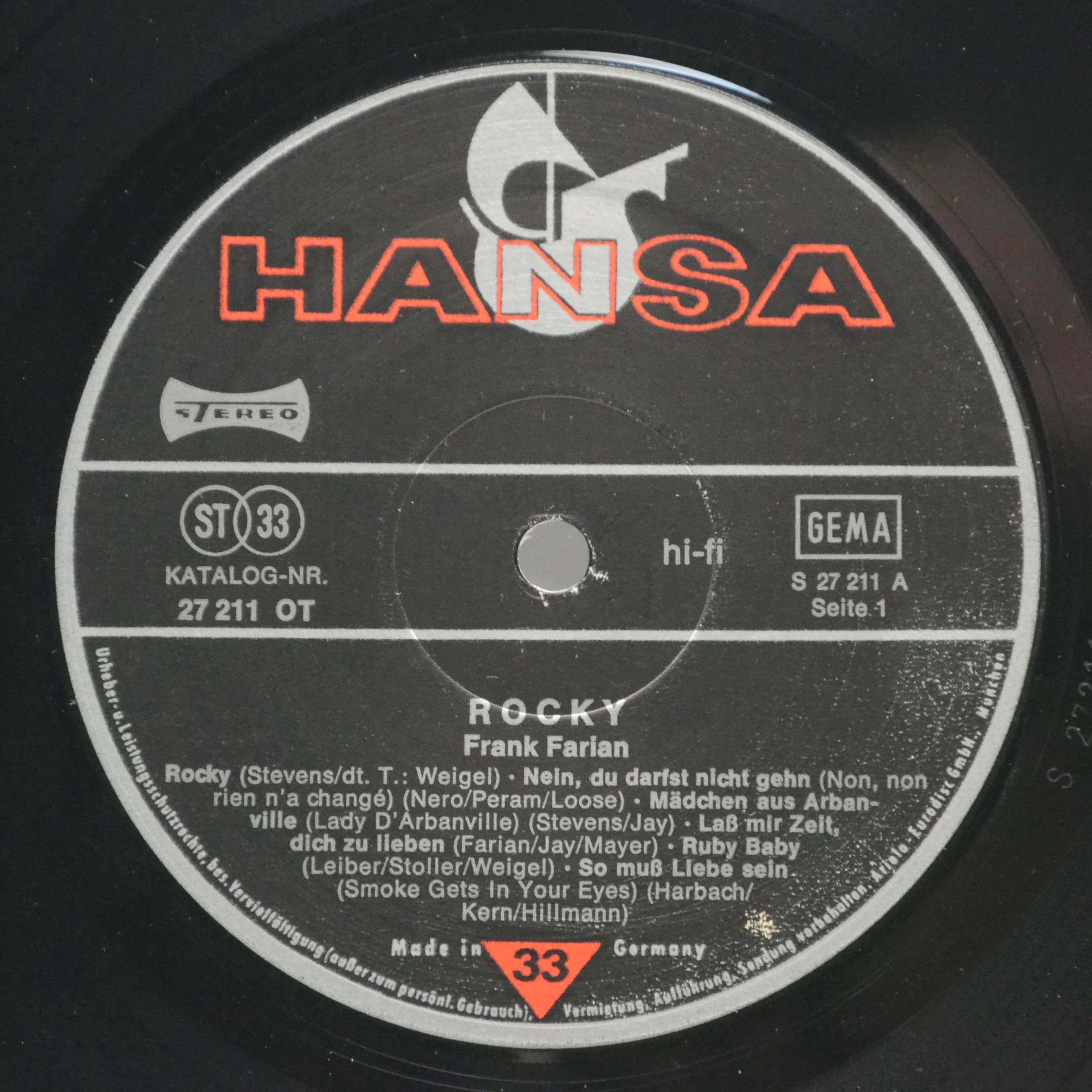 Frank Farian — Rocky, 1976