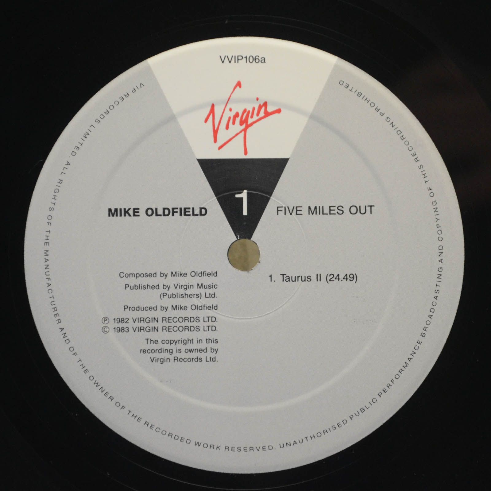 Mike Oldfield — Five Miles Out (UK), 1982