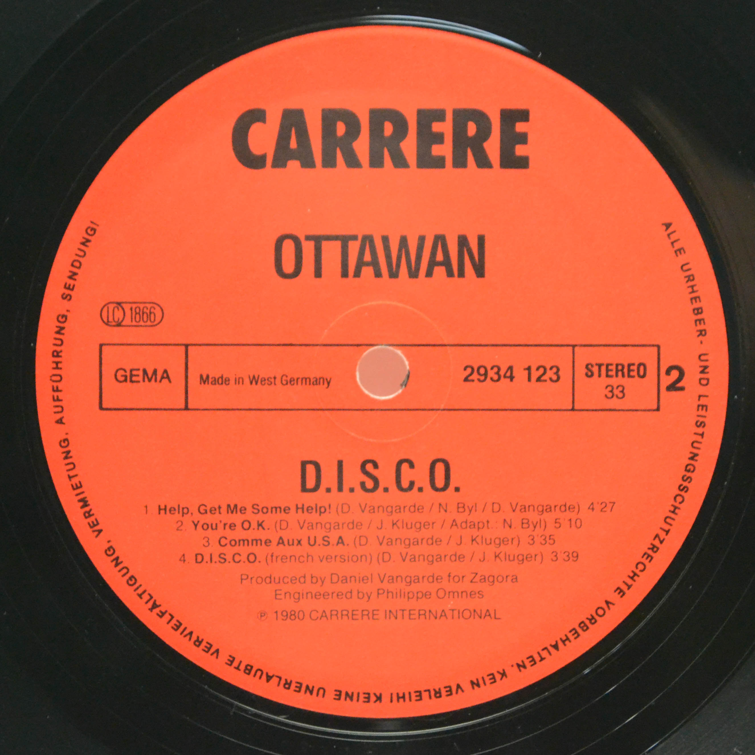 Виниловая пластинка Ottawan — D.I.S.C.O., 1980
