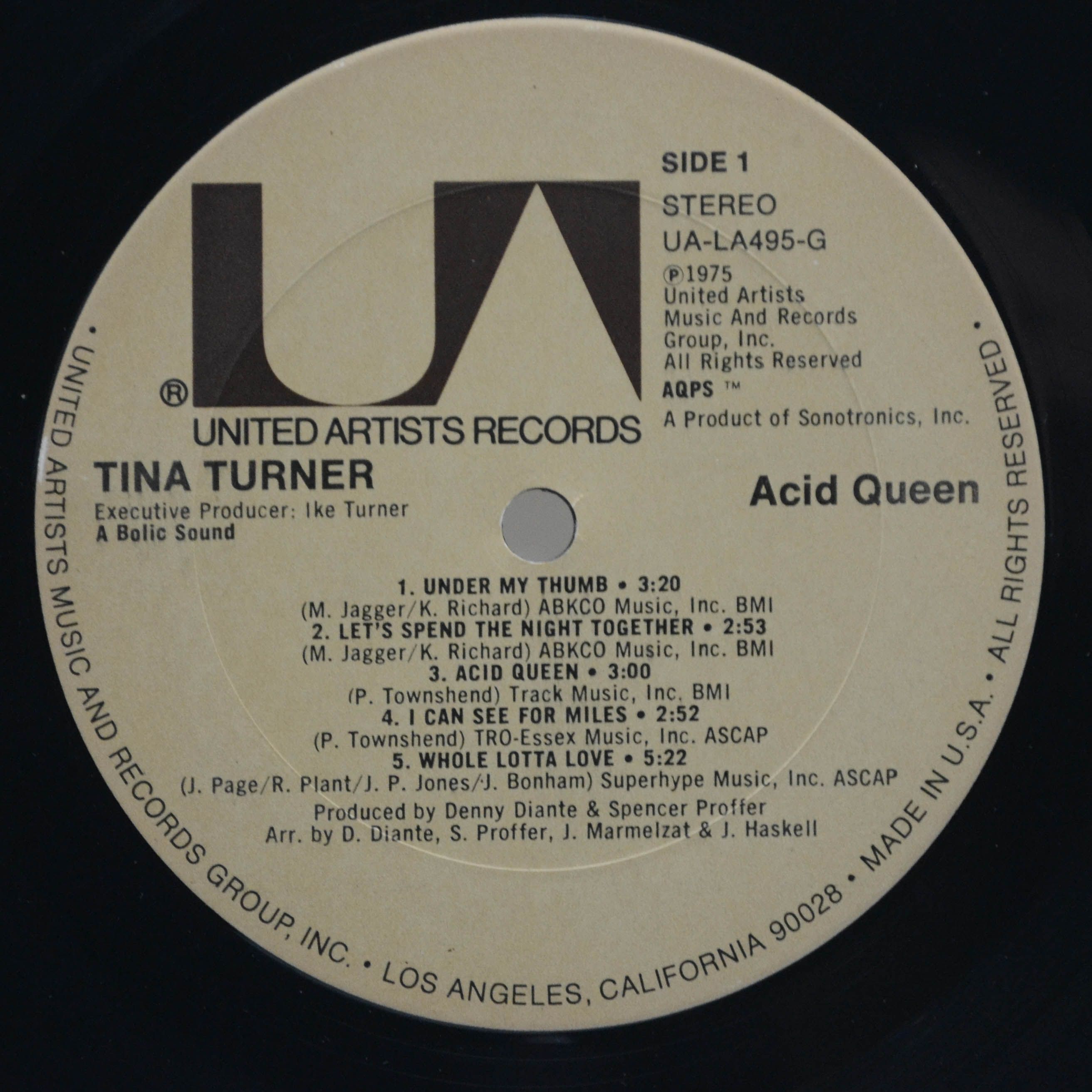 Tina Turner — Acid Queen (1-st, USA), 1975
