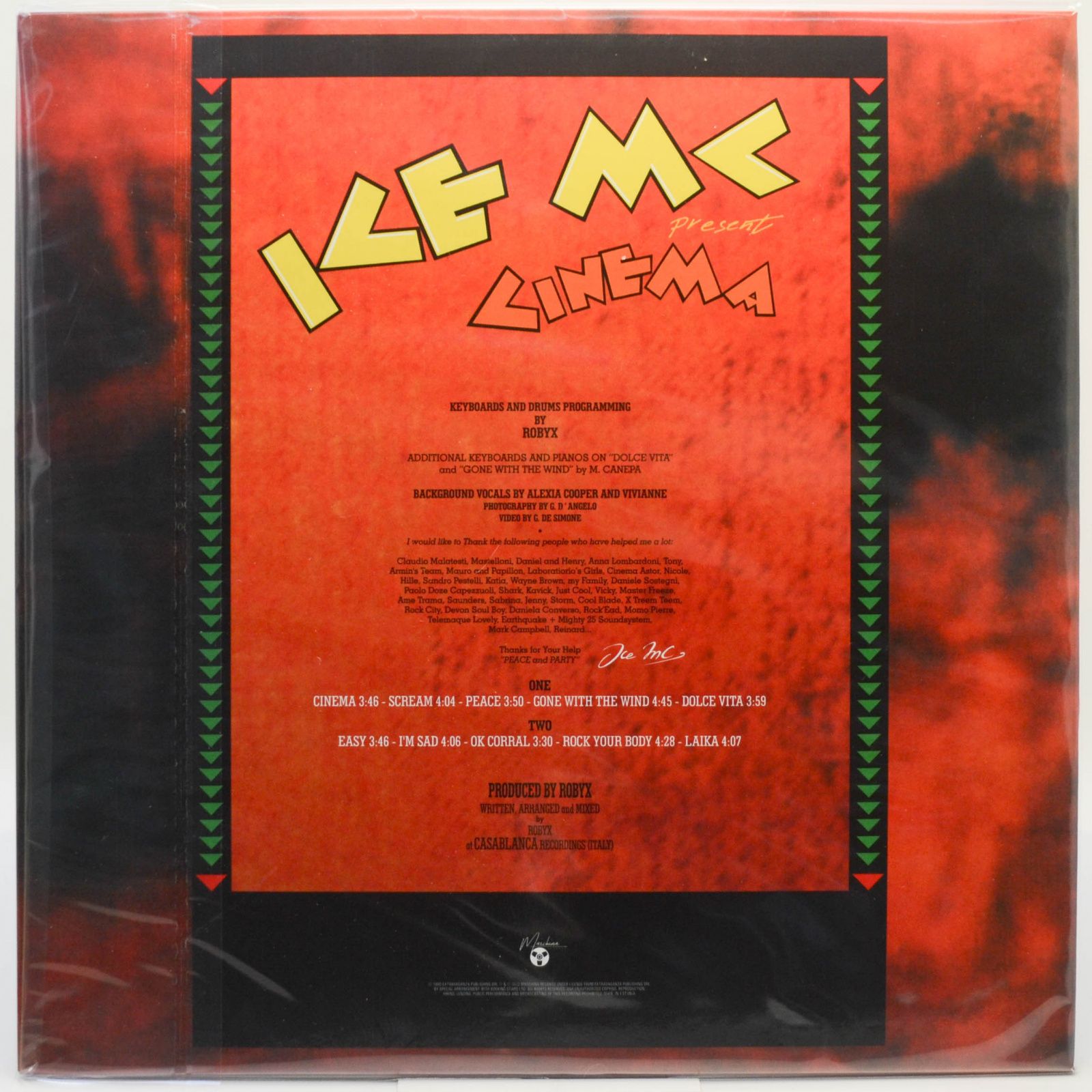 Виниловая пластинка ICE MC — Cinema, 1990