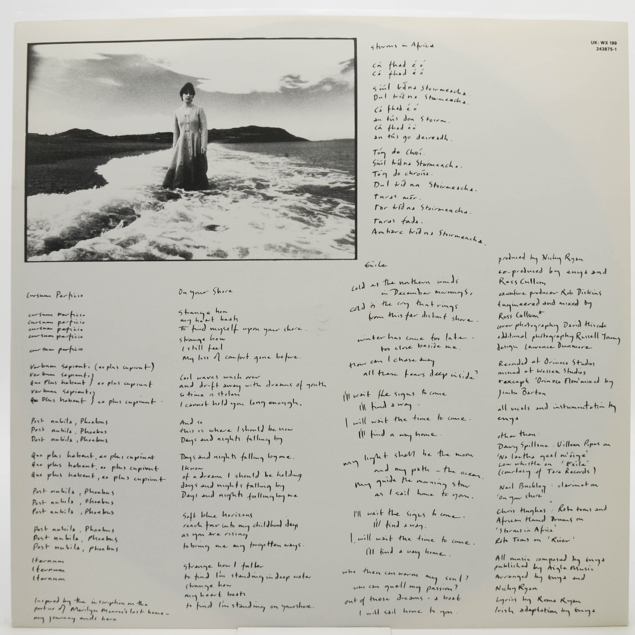 Виниловая пластинка Enya — Watermark, 1988