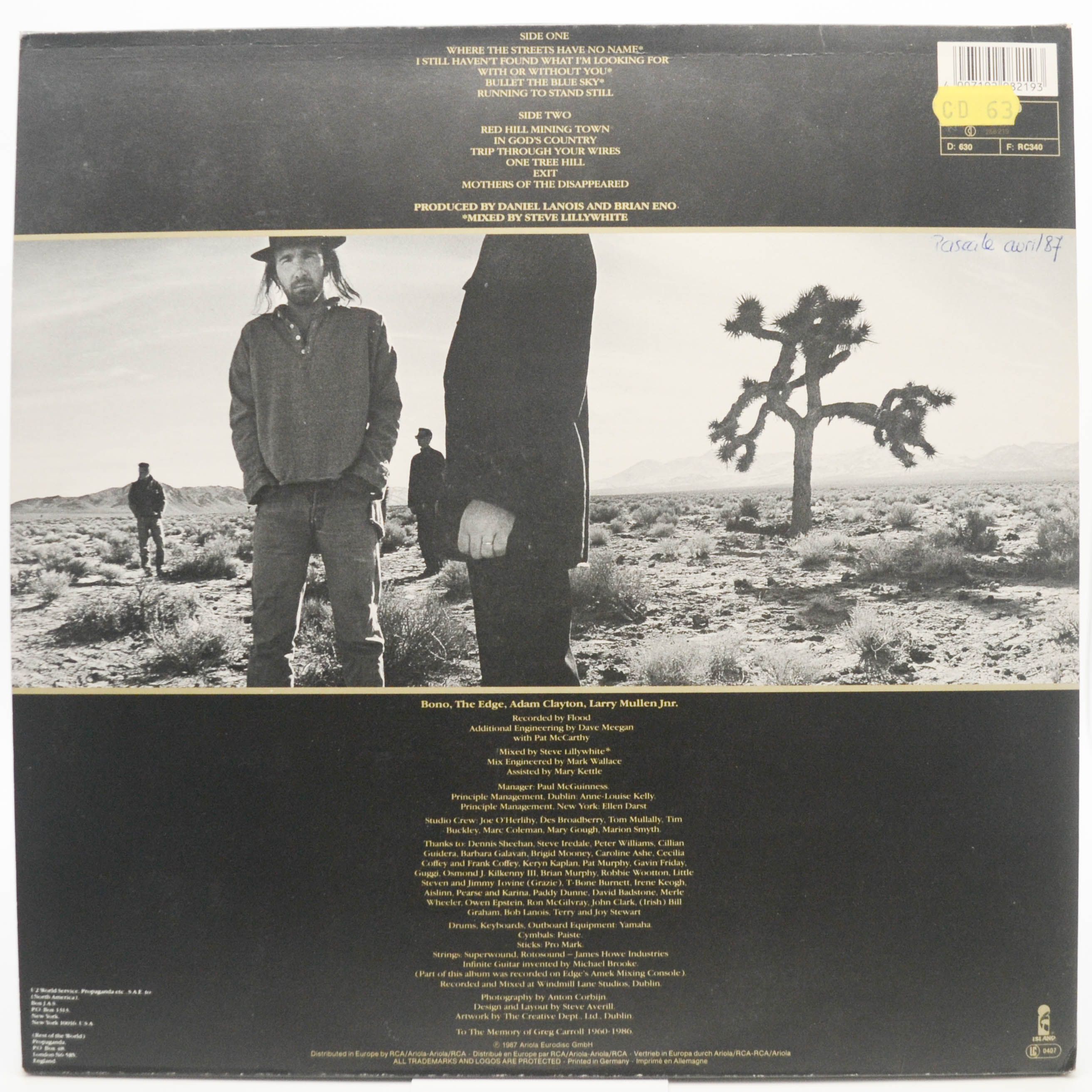 U2 — The Joshua Tree, 1987