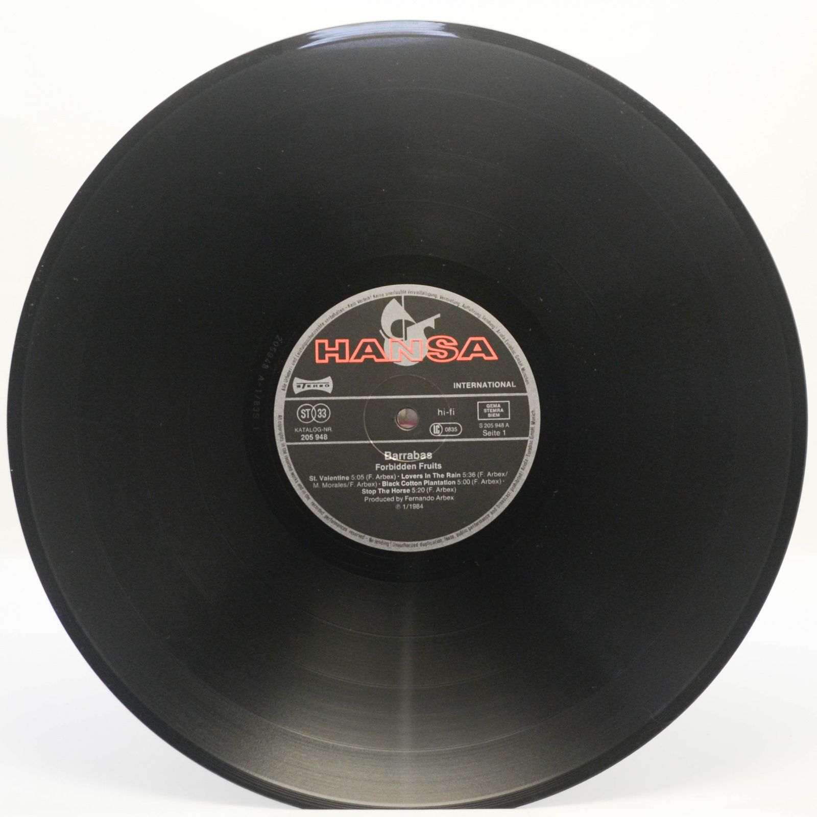 Виниловая пластинка Barrabas — Forbidden Fruits, 1984