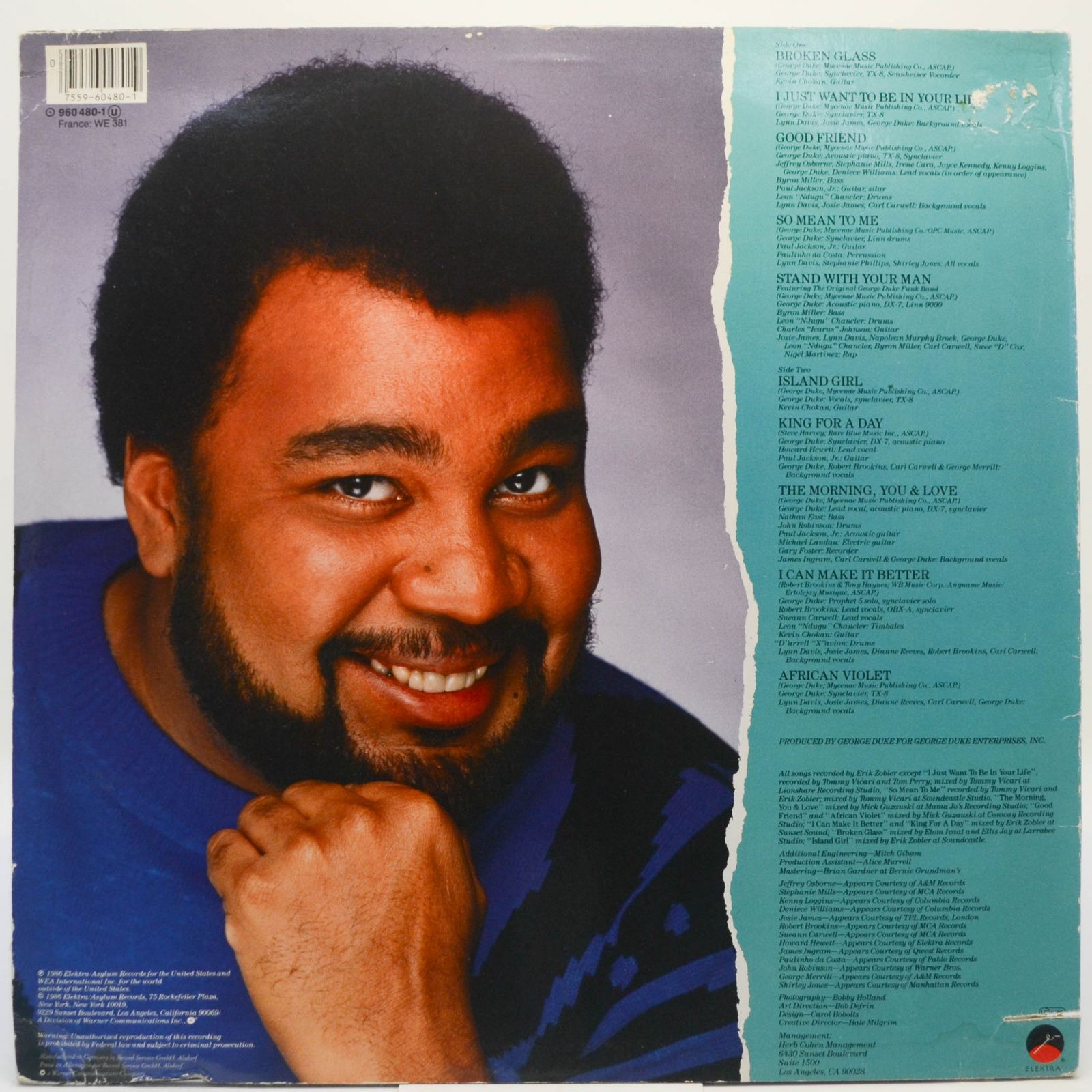 Виниловая пластинка George Duke — George Duke, 1986