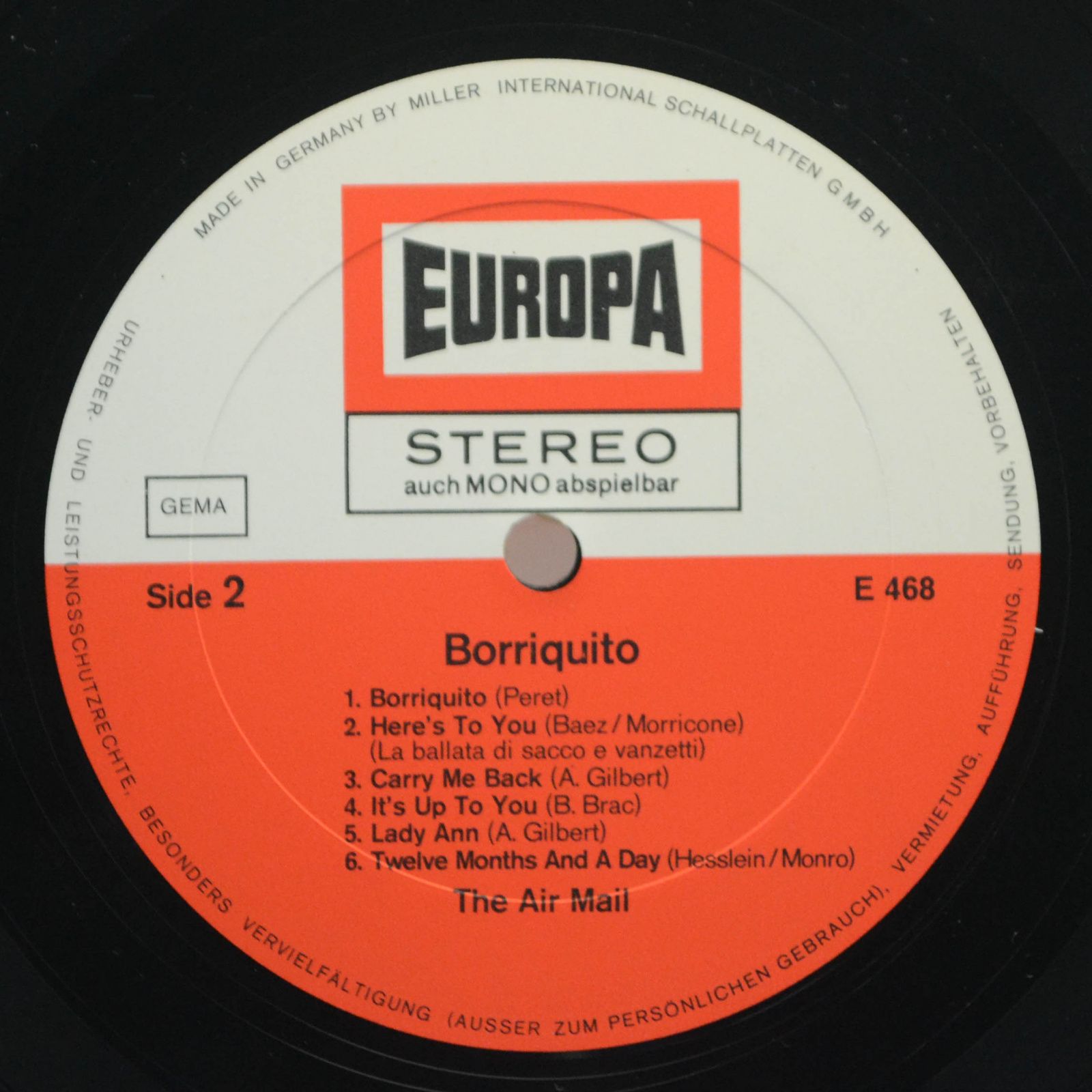 Виниловая пластинка Air Mail — Borriquito, 1971
