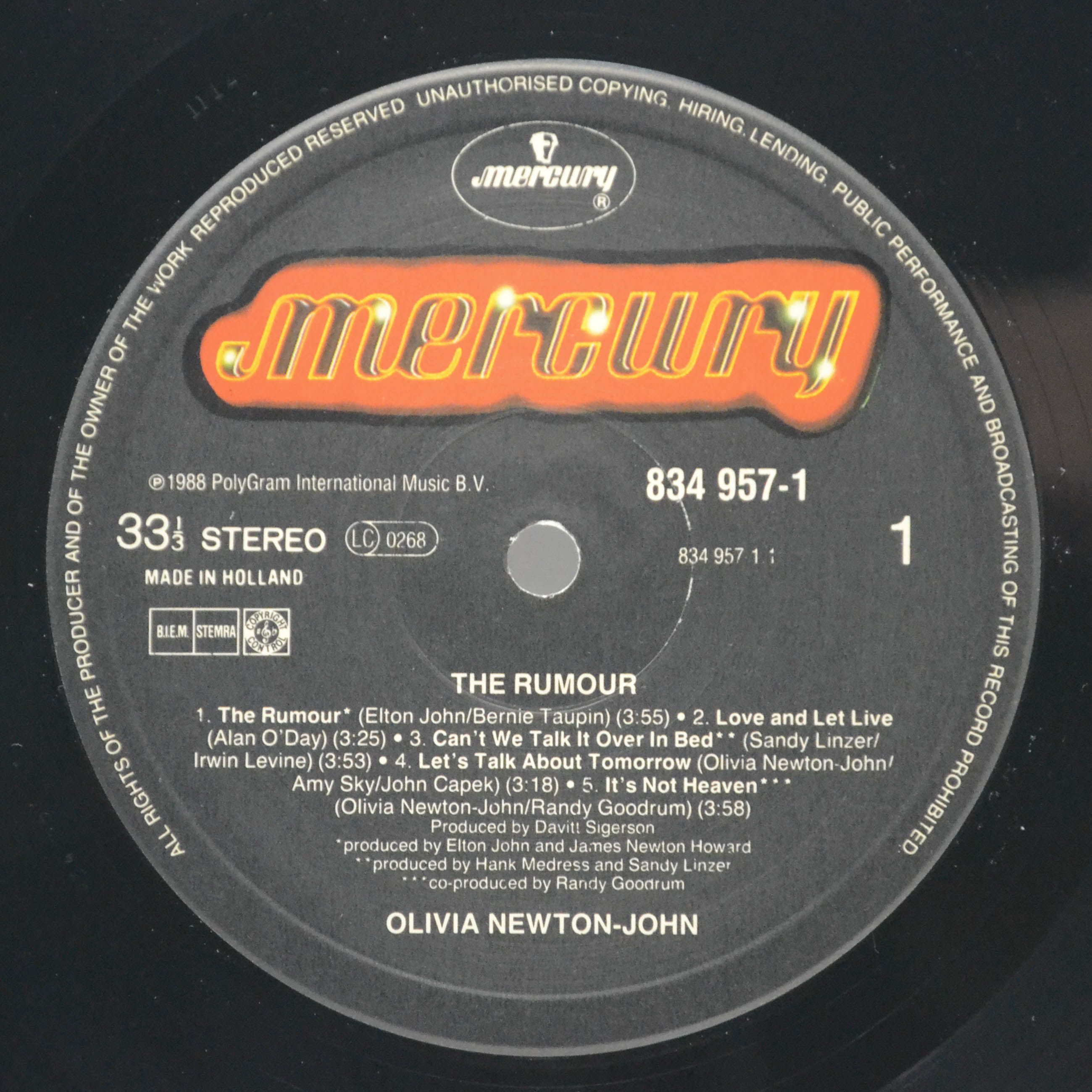 Olivia Newton-John — The Rumour, 1988