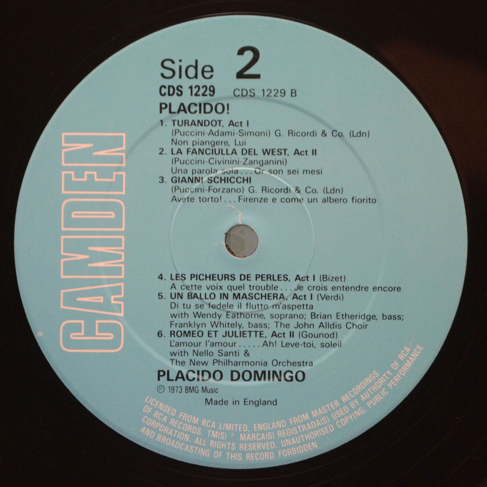 Виниловая пластинка Placido Domingo — Placido!, 1988