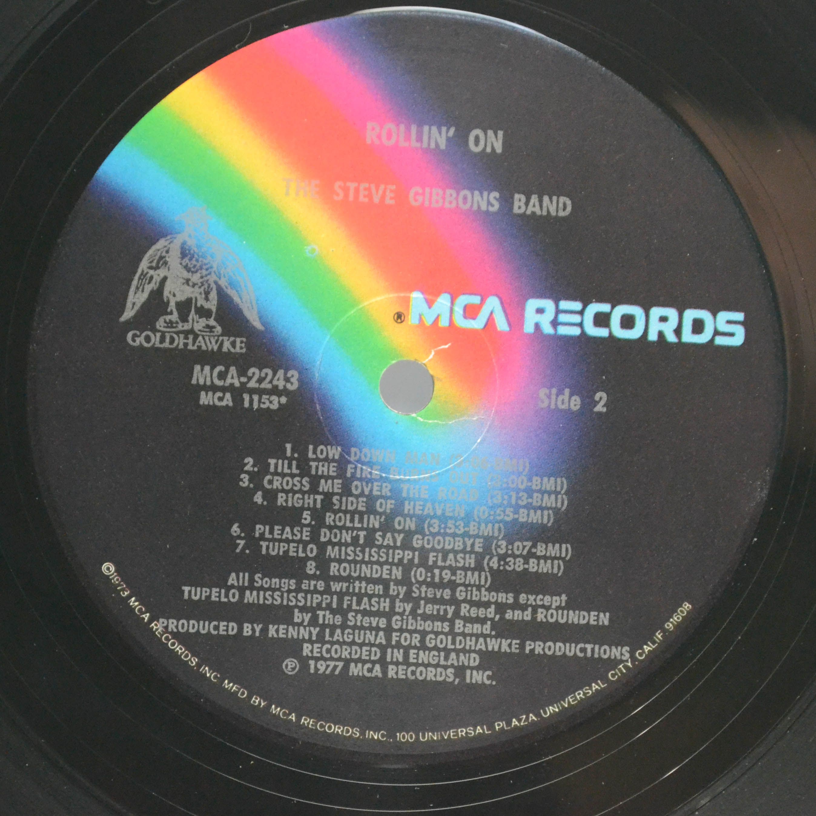 Виниловая пластинка Steve Gibbons Band — Rollin' On (USA), 1977