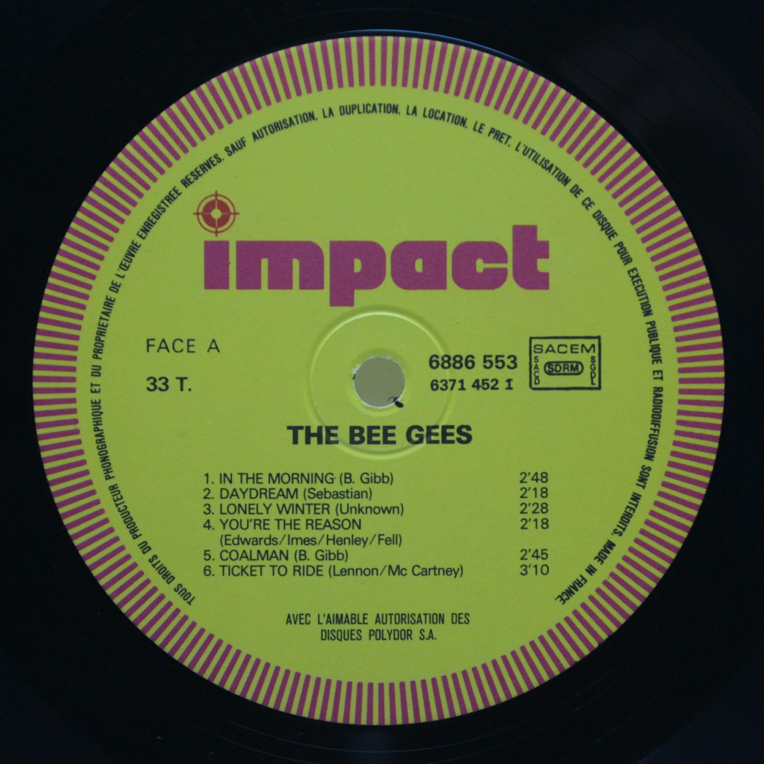 Виниловая пластинка Bee Gees — The Bee Gees,
