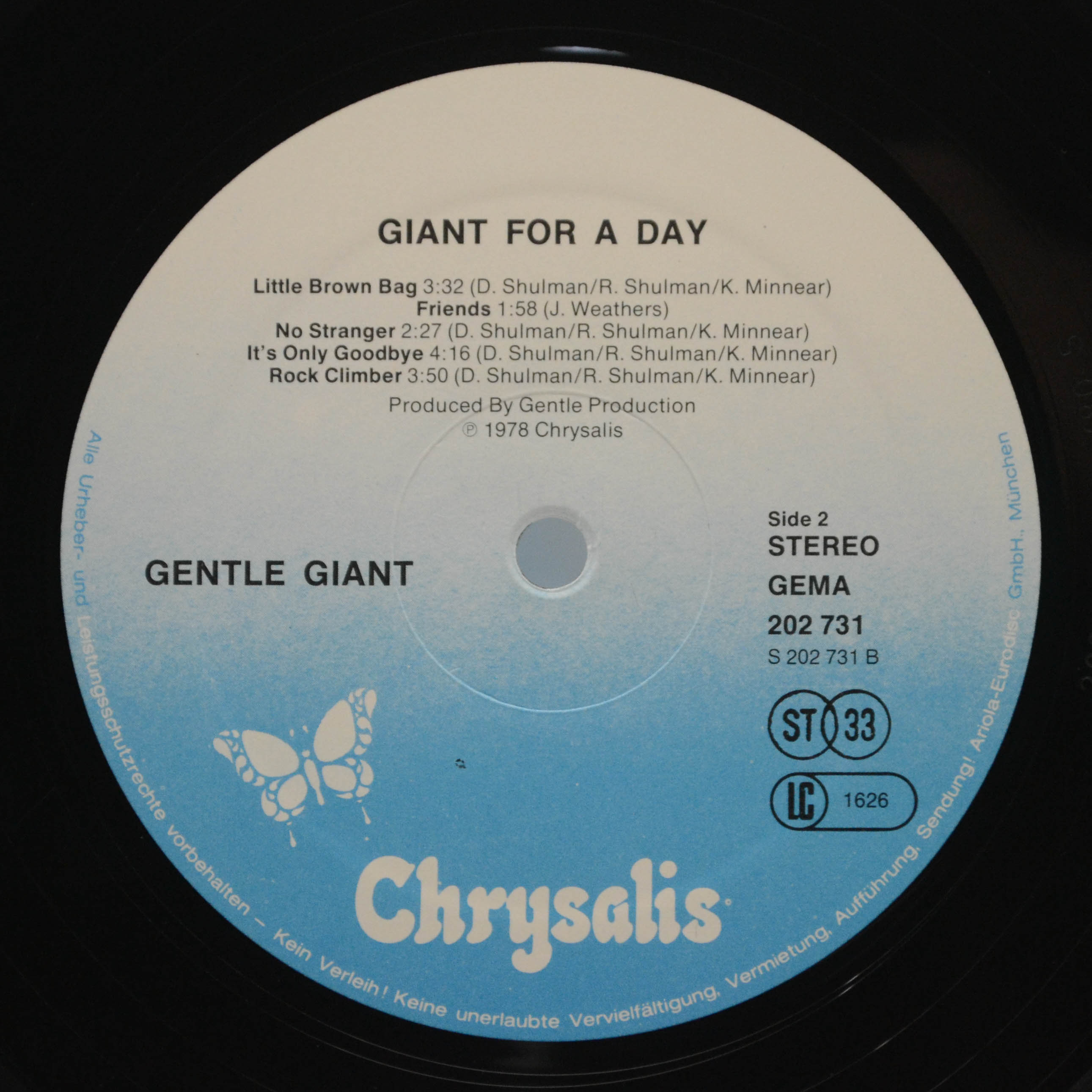 Виниловая пластинка Gentle Giant — Giant For A Day, 1978