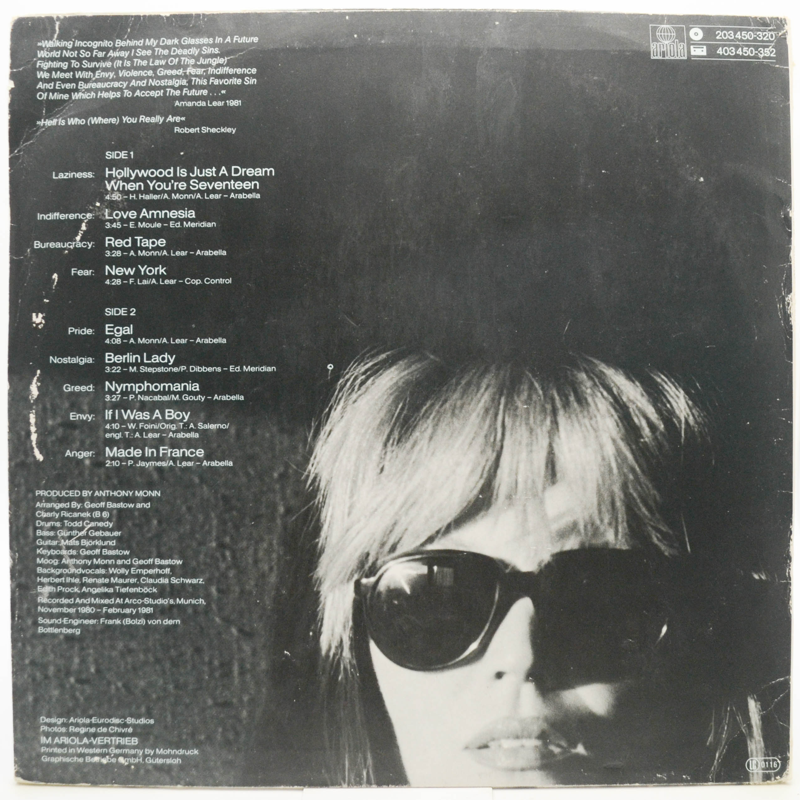 Amanda Lear — Incognito, 1981