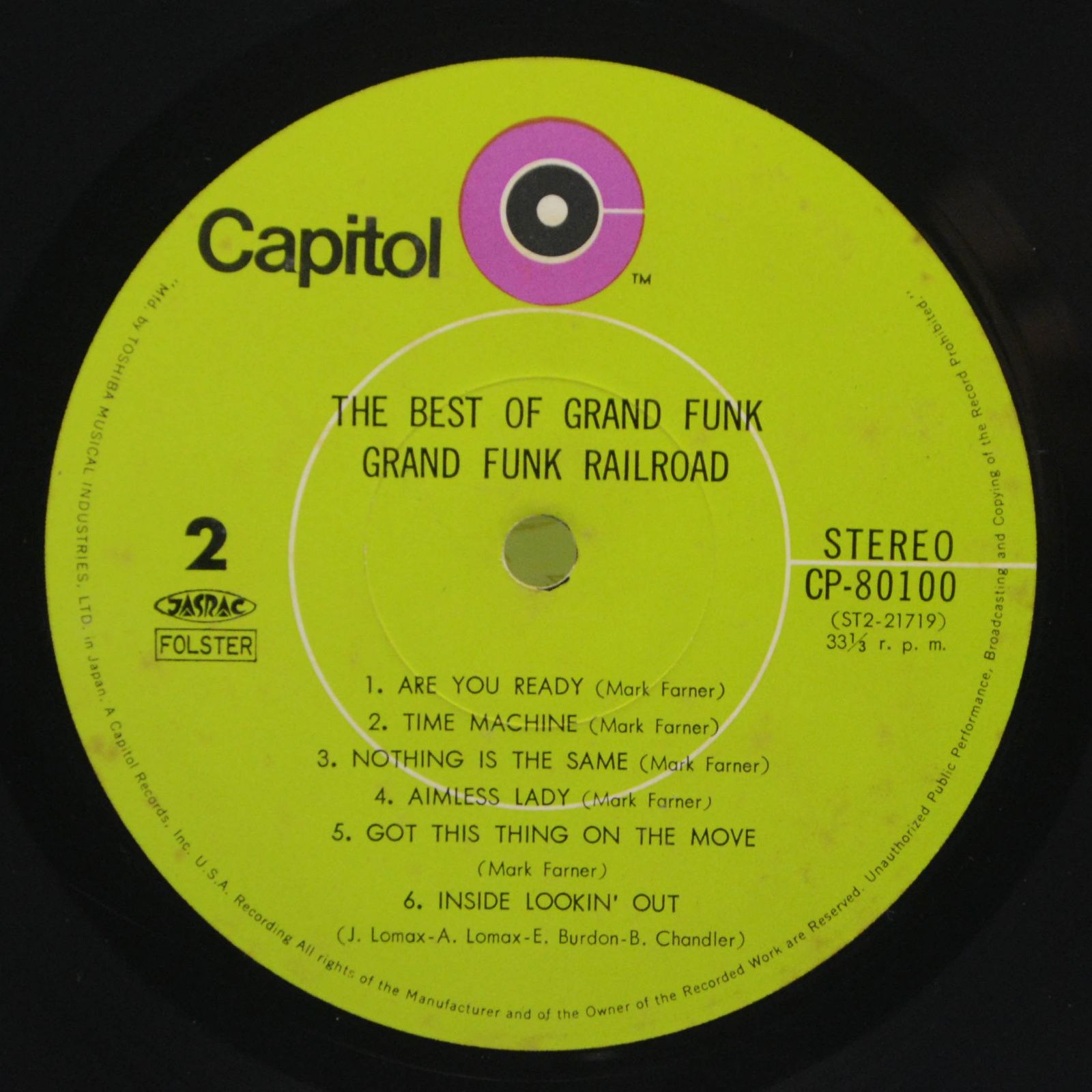 Виниловая пластинка Grand Funk — The Best Of Grand Funk, 1970