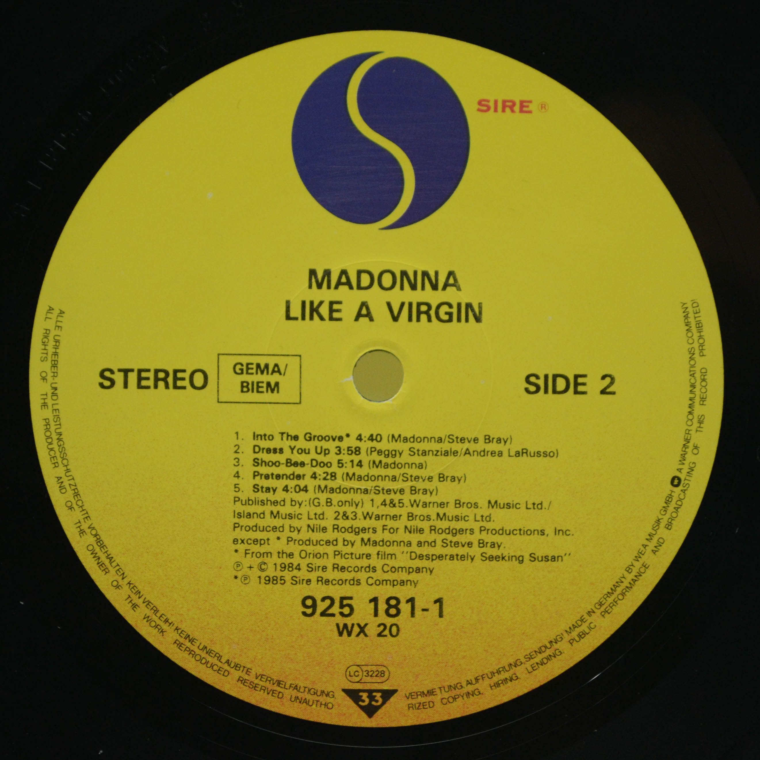 Madonna — Like A Virgin, 1984
