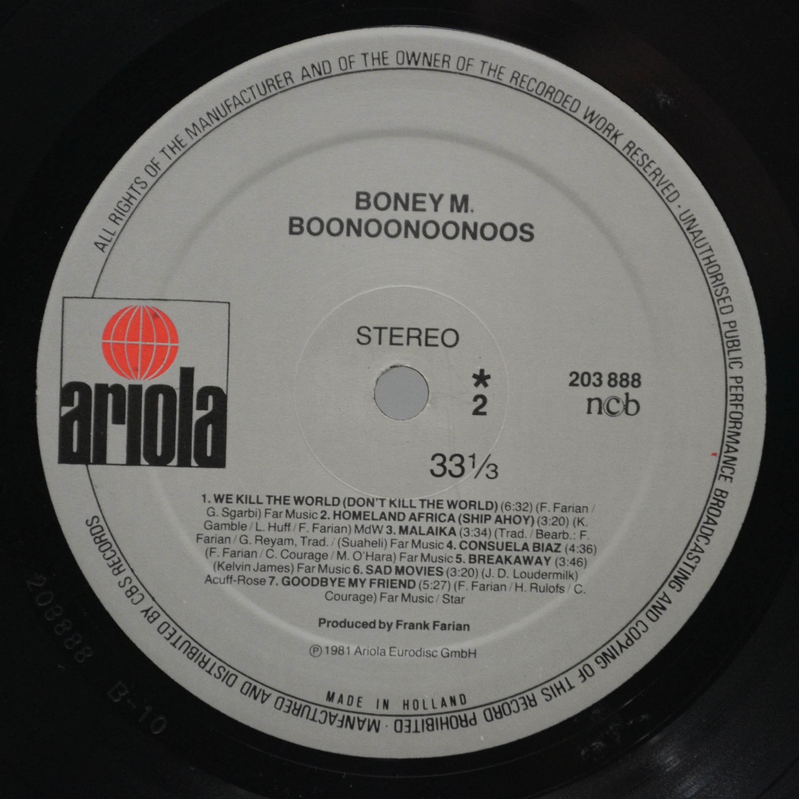 Boney M. — Boonoonoonoos, 1981