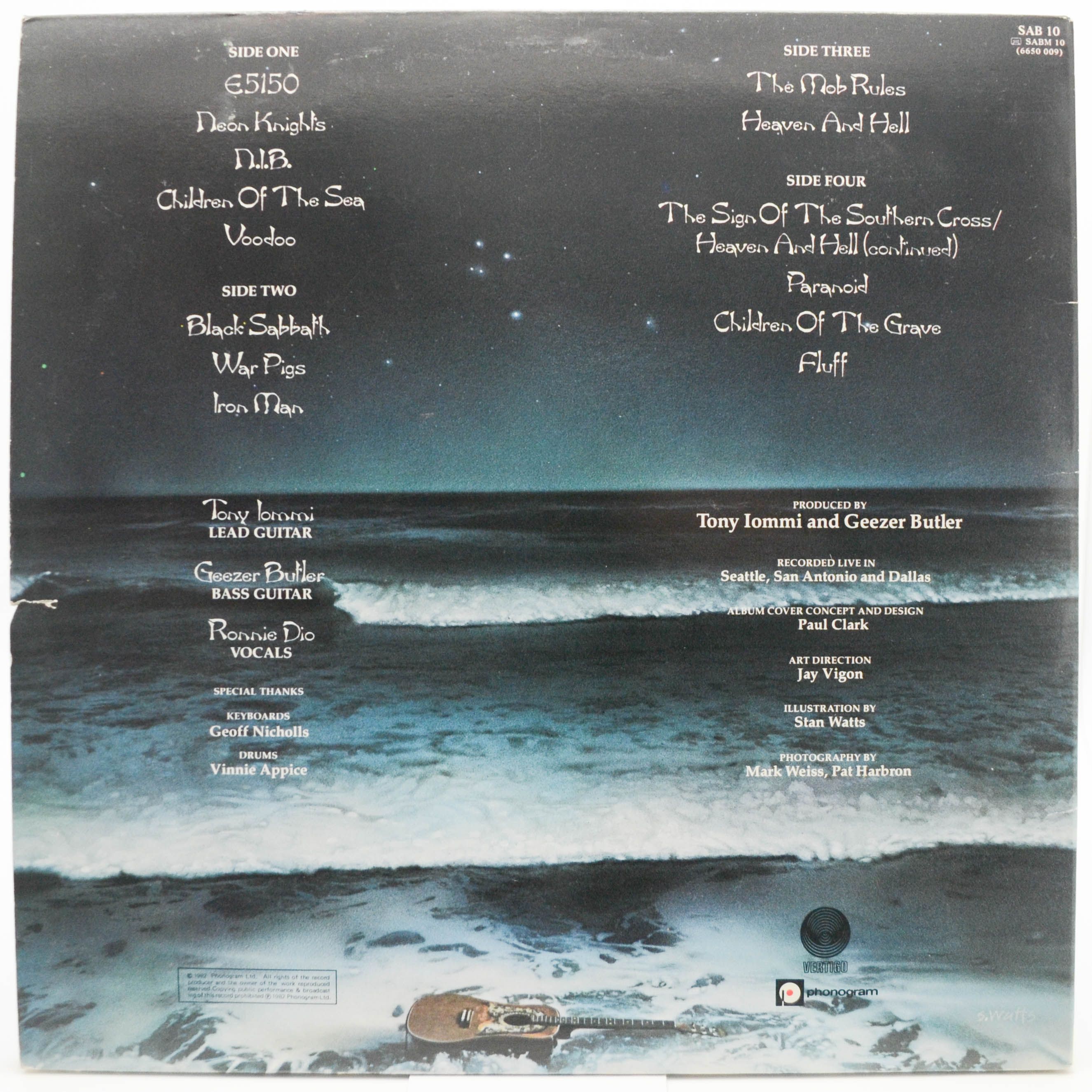 Black Sabbath — Live Evil (2LP, UK), 1982