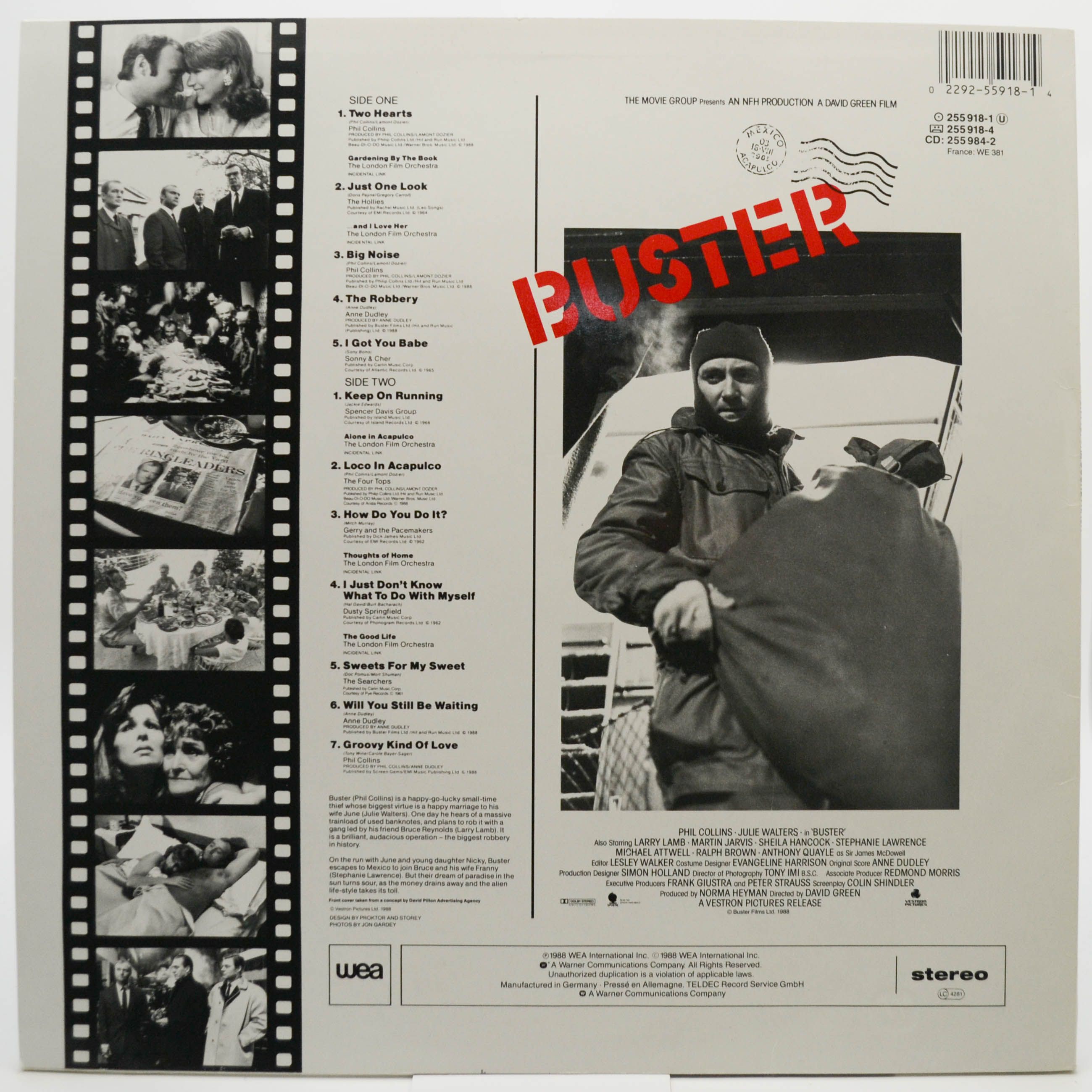 Various — Buster - Original Motion Picture Soundtrack, 1988