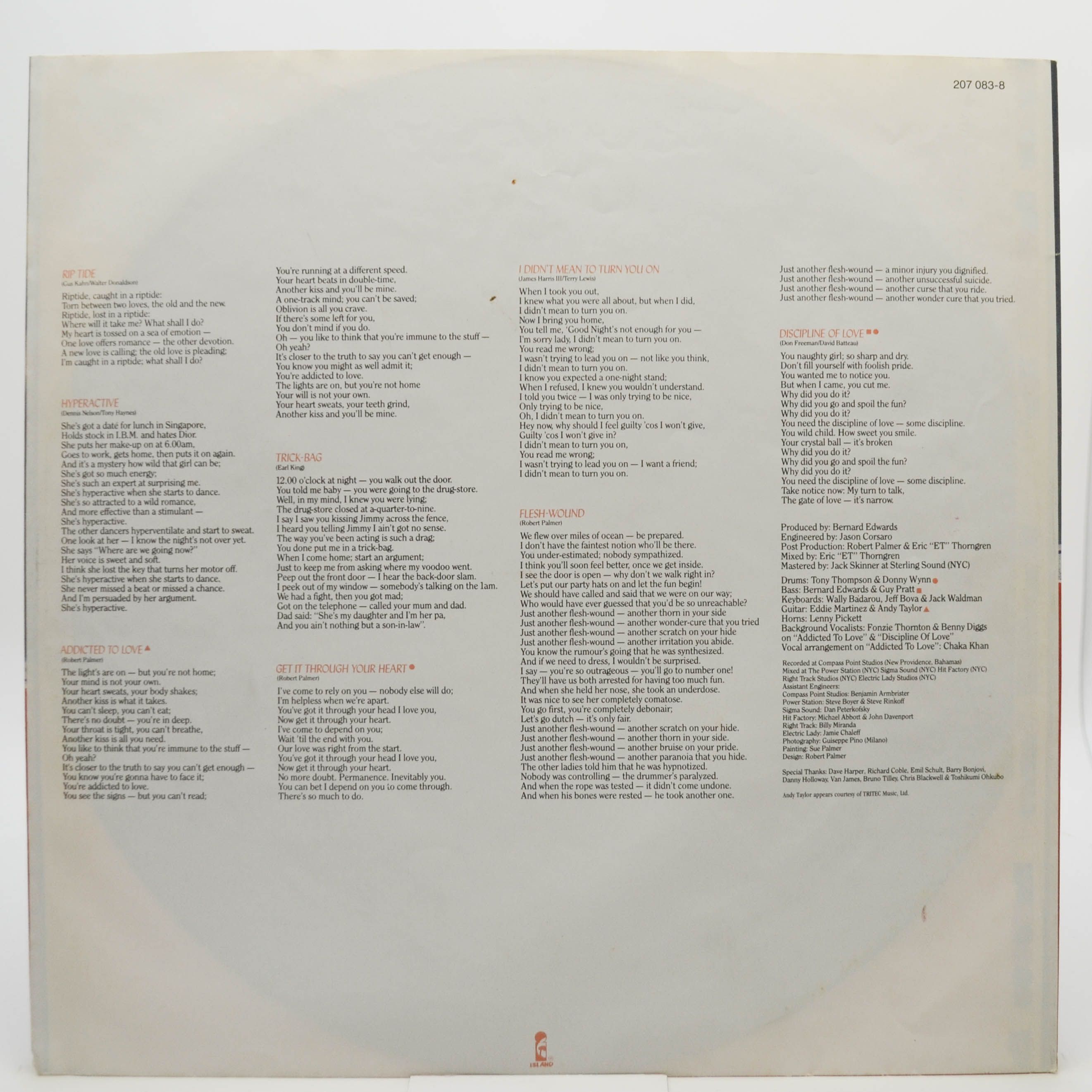 Robert Palmer — Riptide, 1985