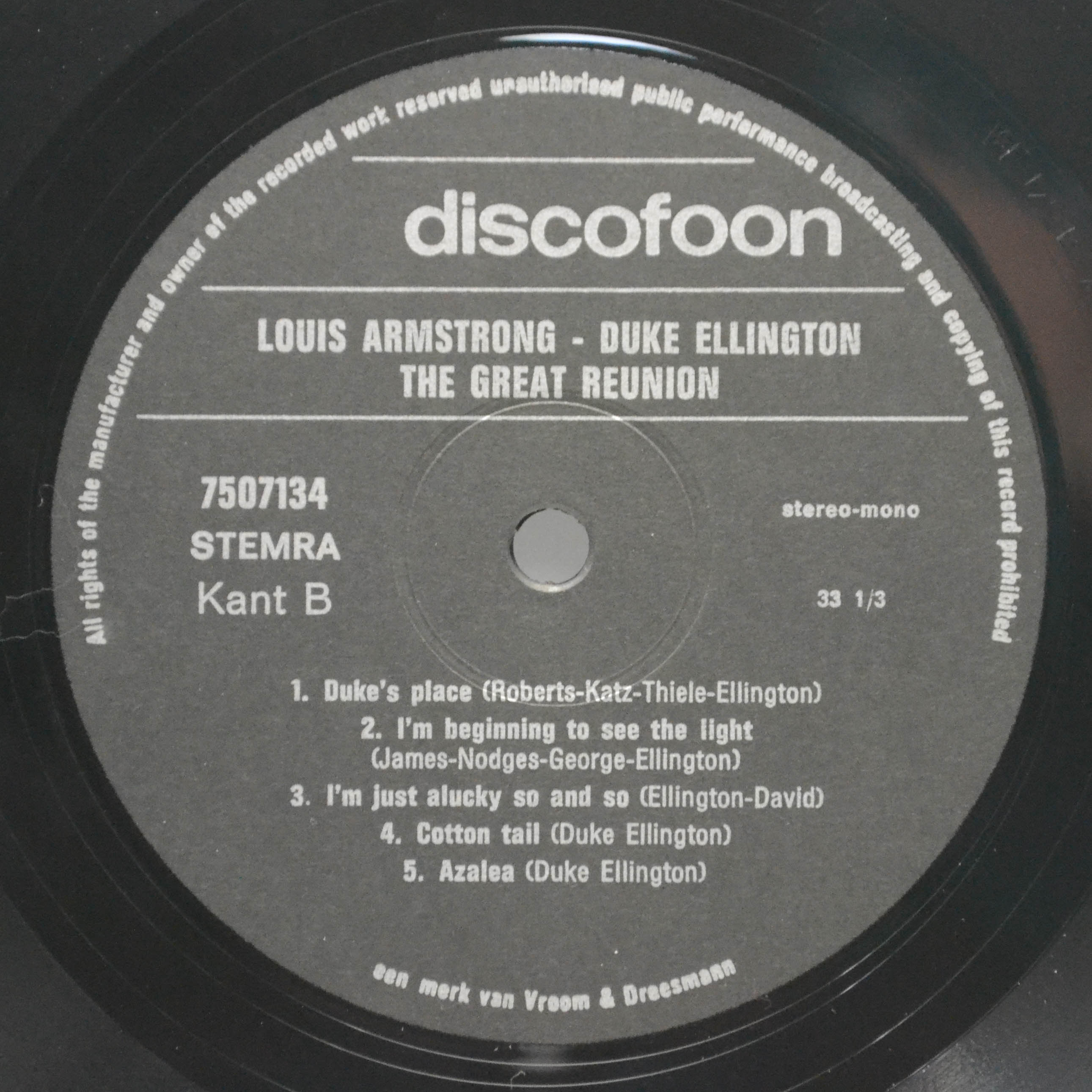 Armstrong, Ellington — The Great Reunion!, 1968
