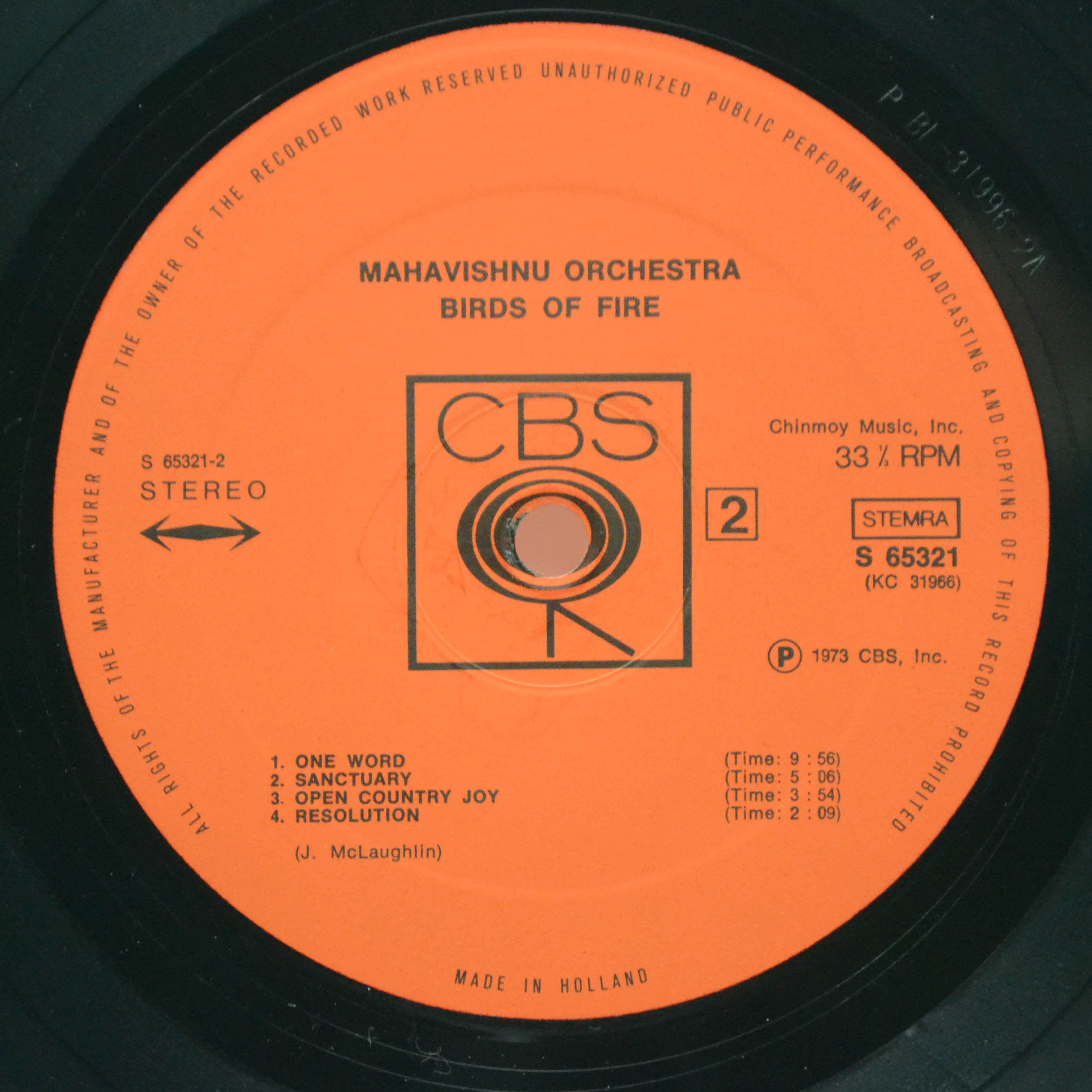 Виниловая пластинка Mahavishnu Orchestra — Birds Of Fire, 1973