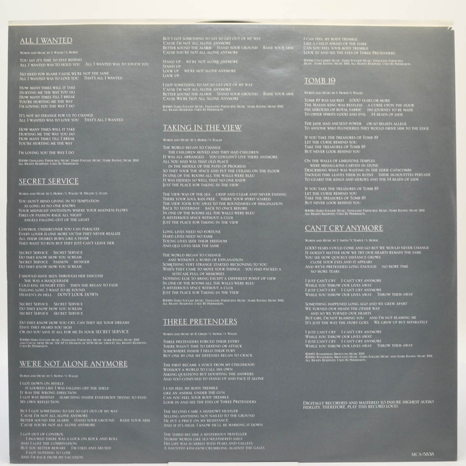 Kansas — Power, 1986