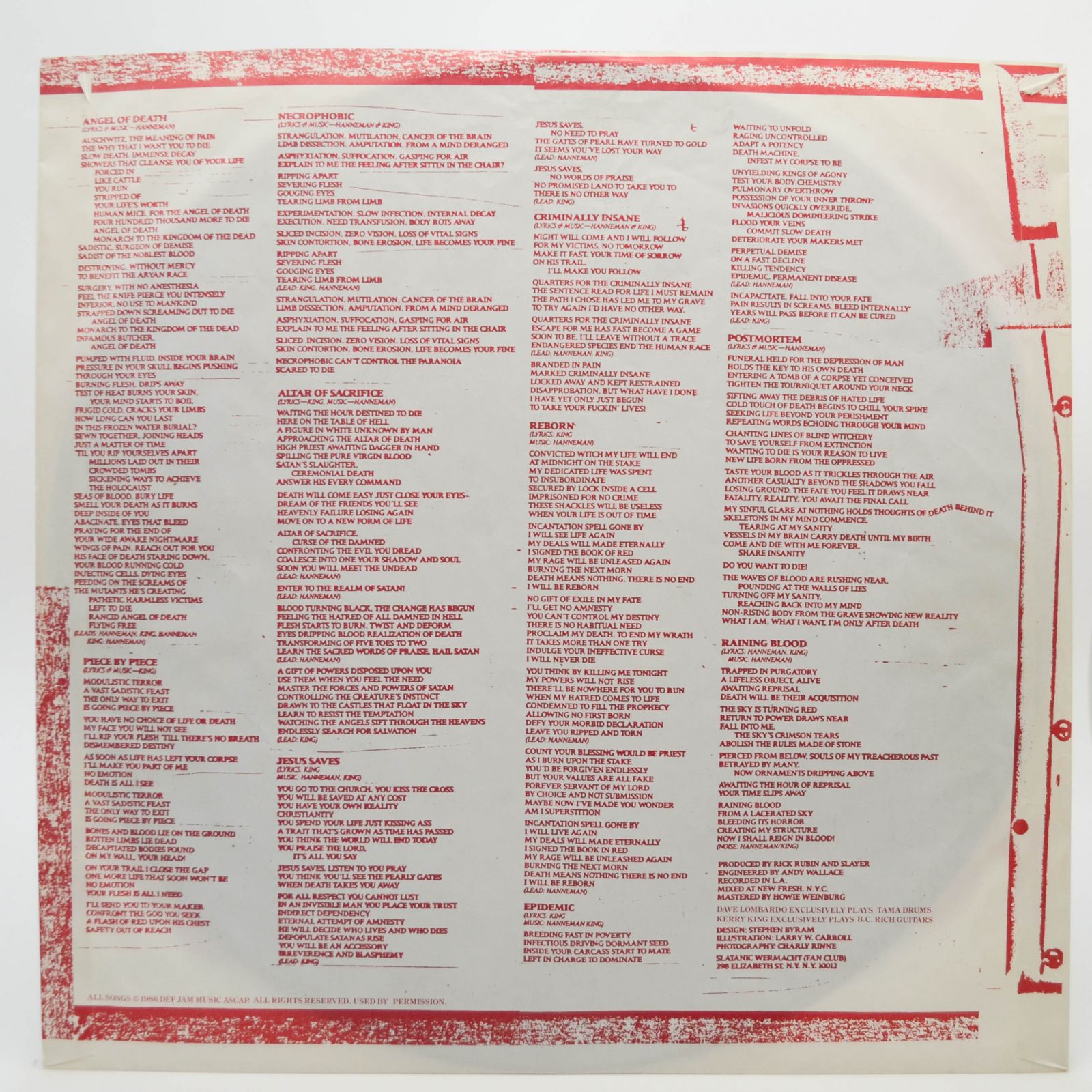 Slayer — Reign In Blood, 1986