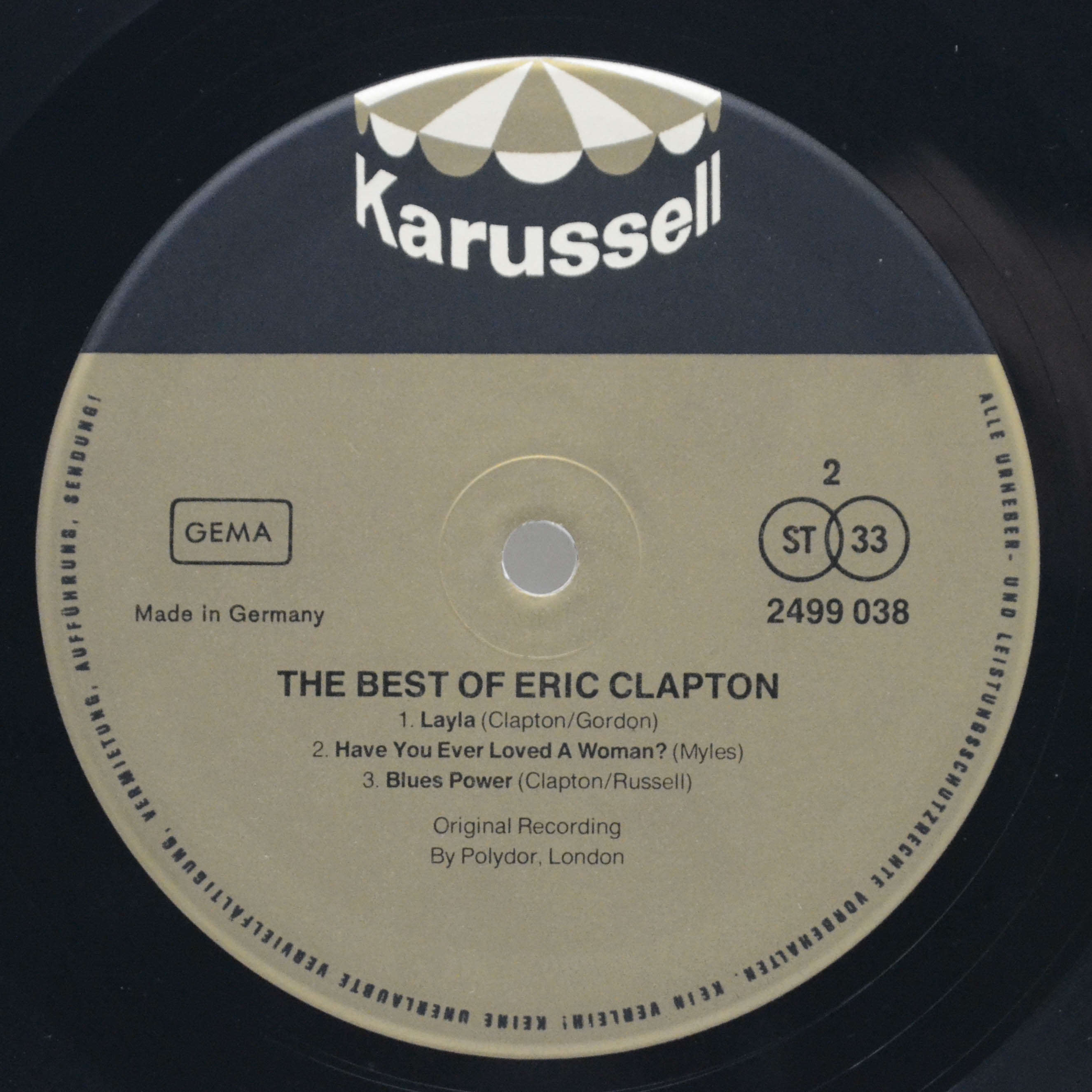 Eric Clapton — The Best Of Eric Clapton, 1972
