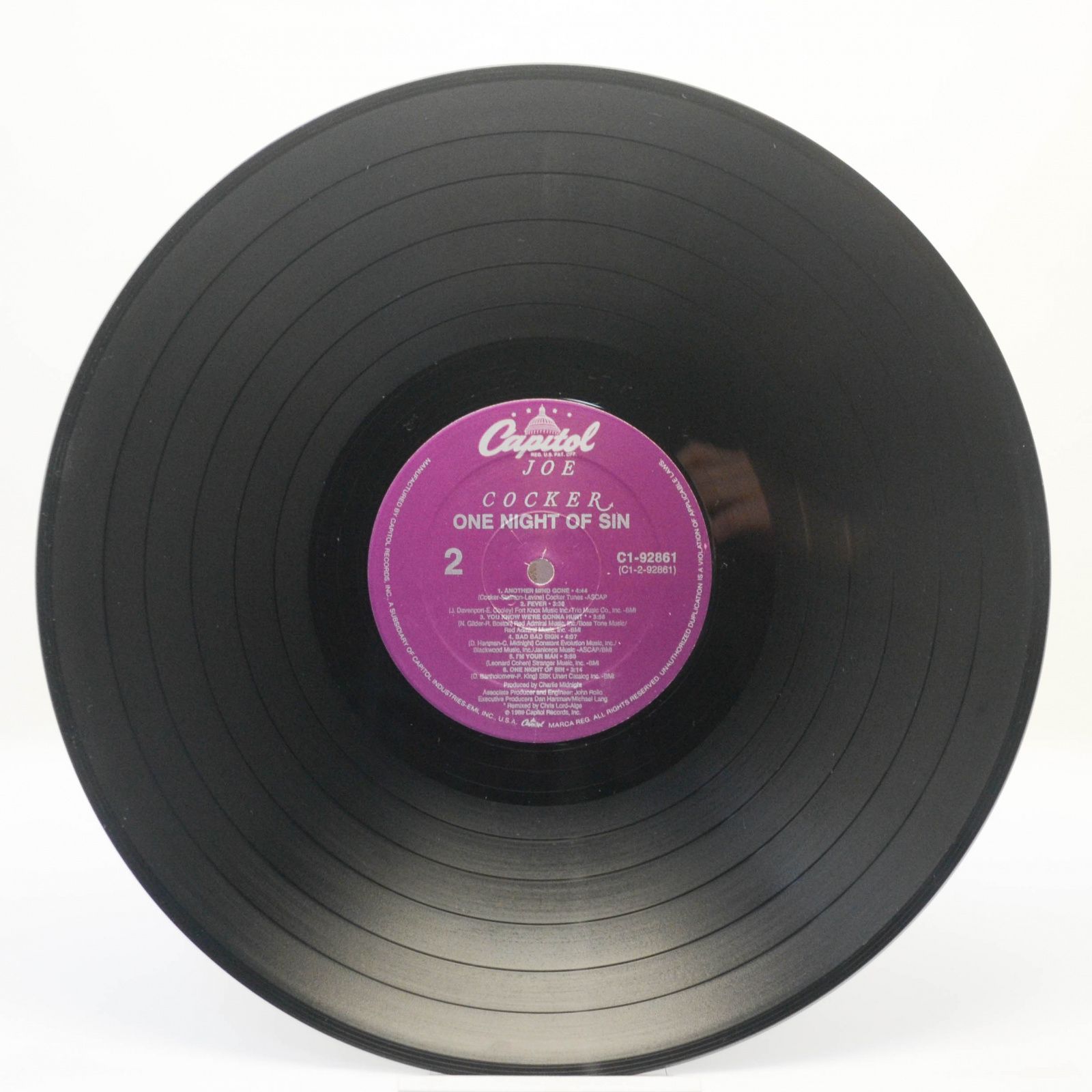 Joe Cocker — One Night Of Sin (USA), 1989