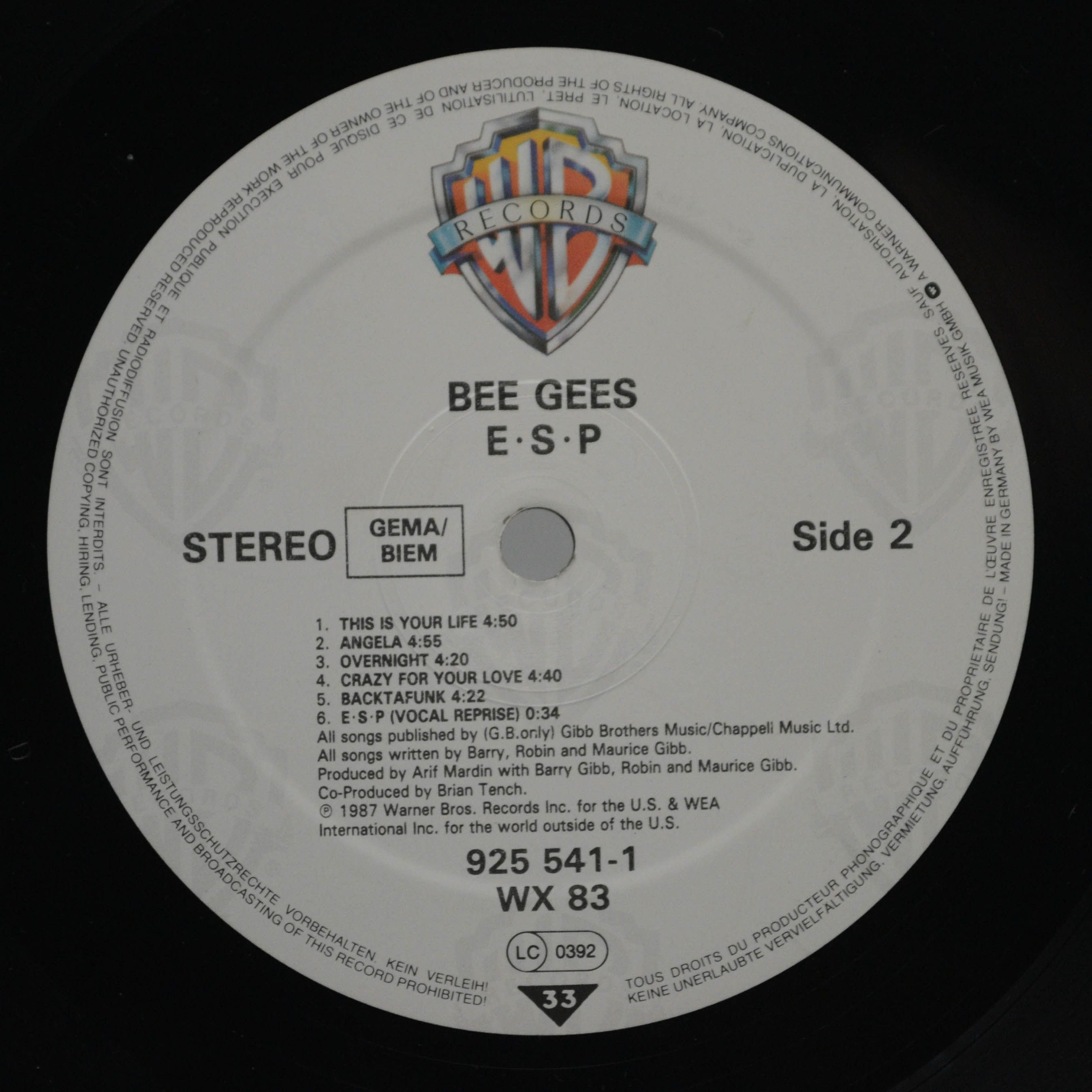 Bee Gees — E·S·P, 1987
