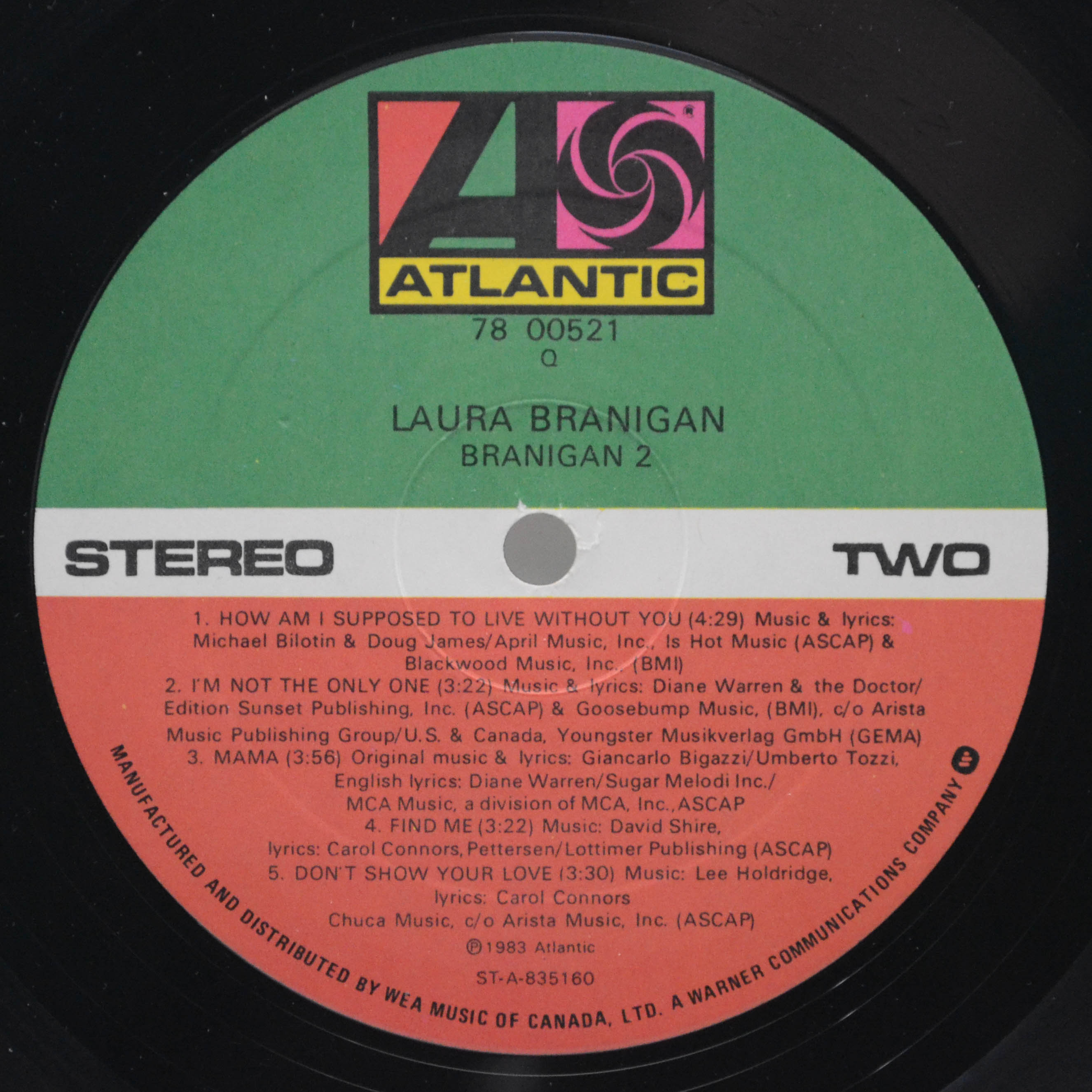 Laura Branigan — Branigan 2, 1983
