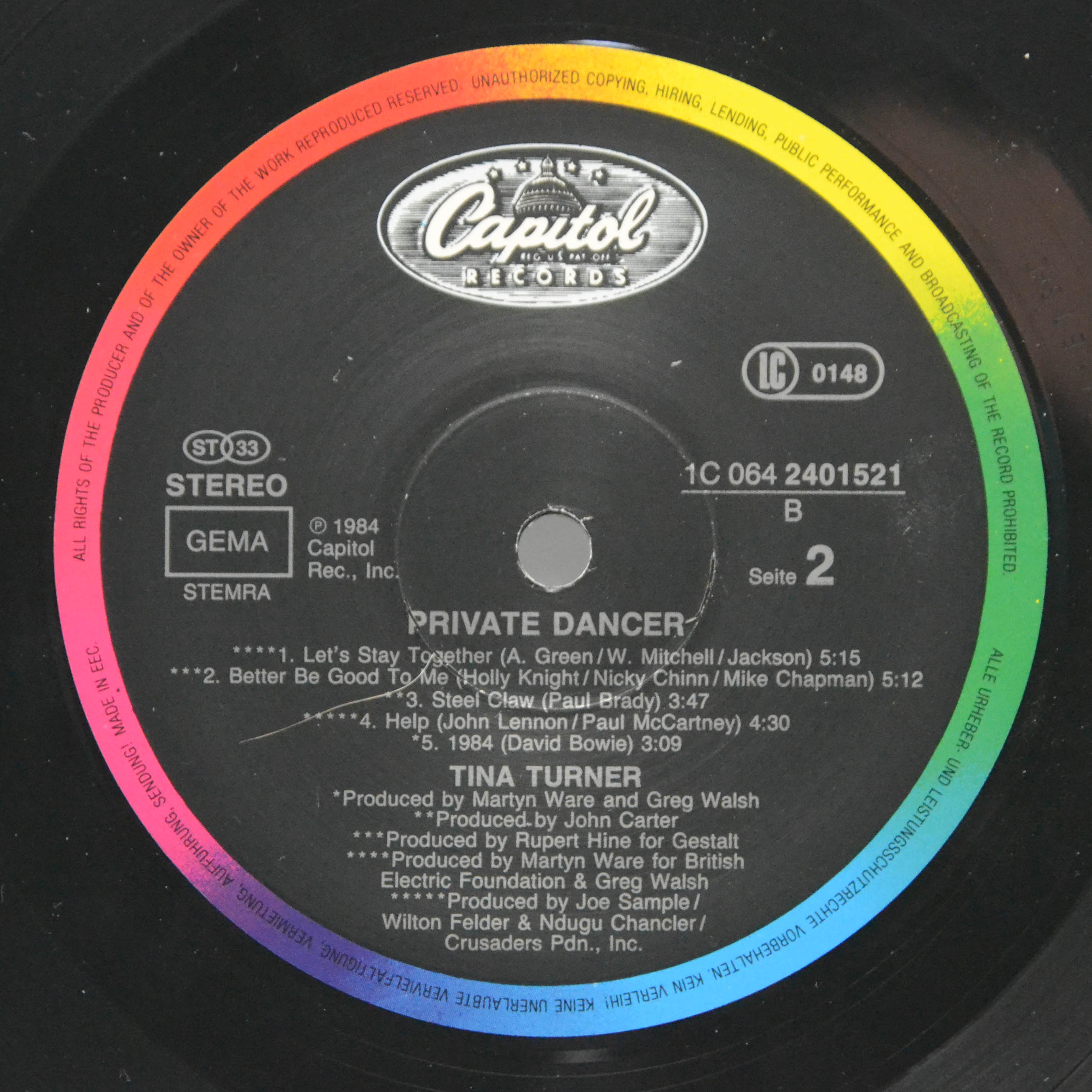 Tina Turner — Private Dancer, 1984