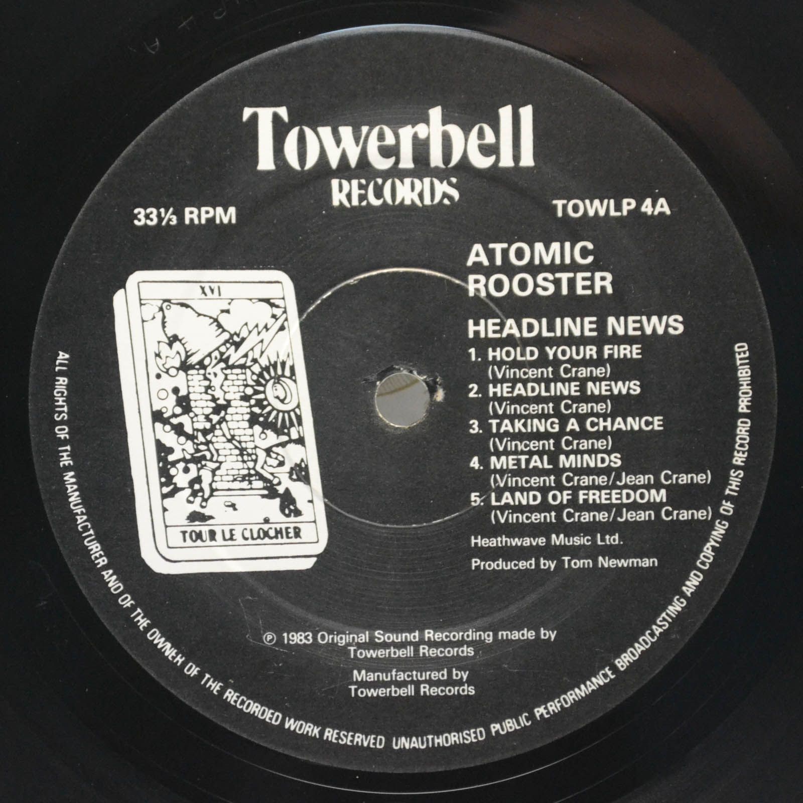 Виниловая пластинка Atomic Rooster — Headline News (UK), 1983