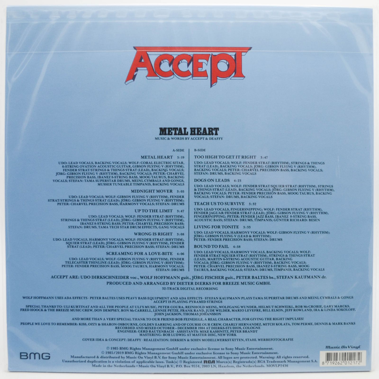 Accept — Metal Heart, 1985